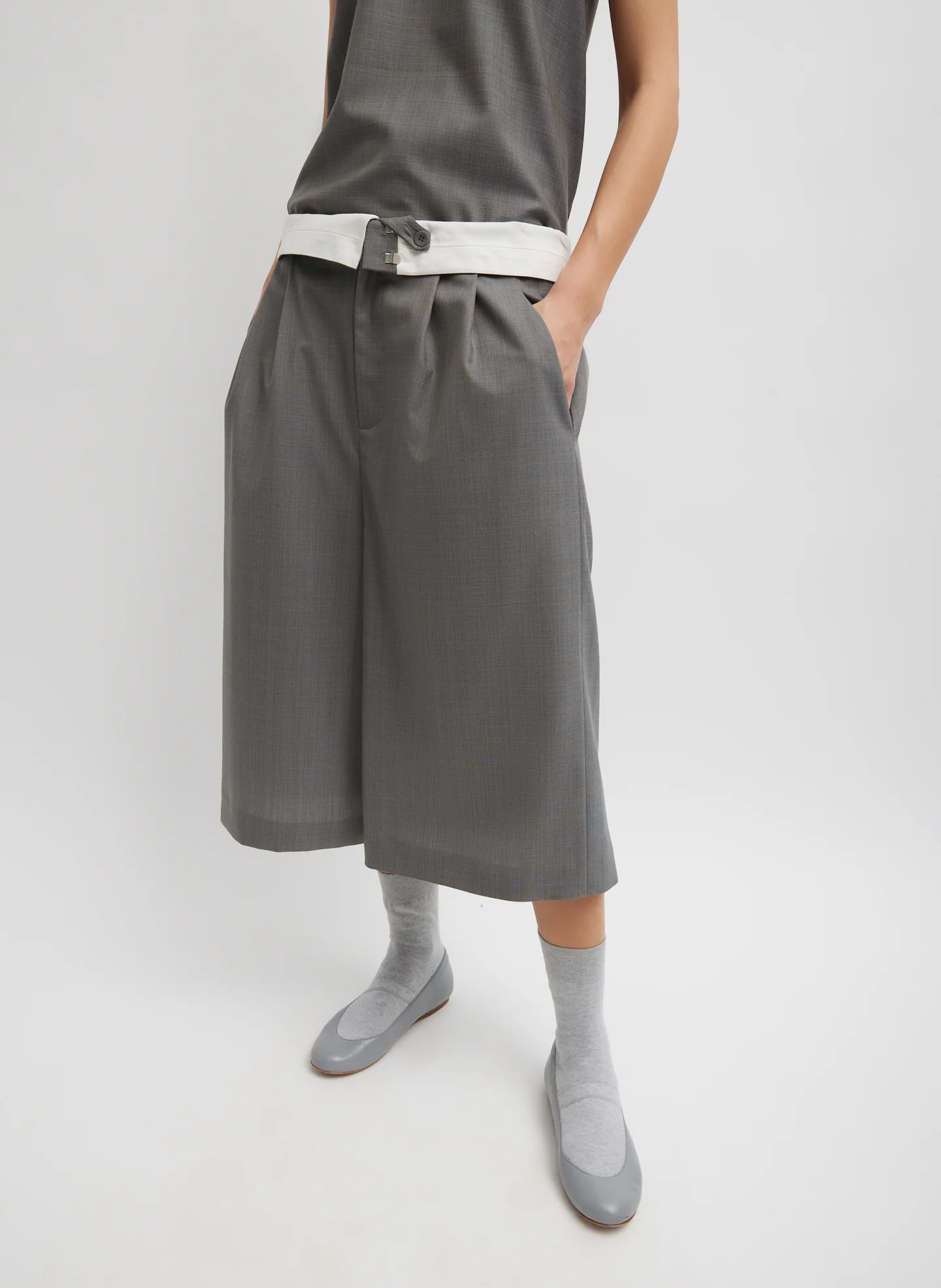 Grant Suiting Fold Over Long Short