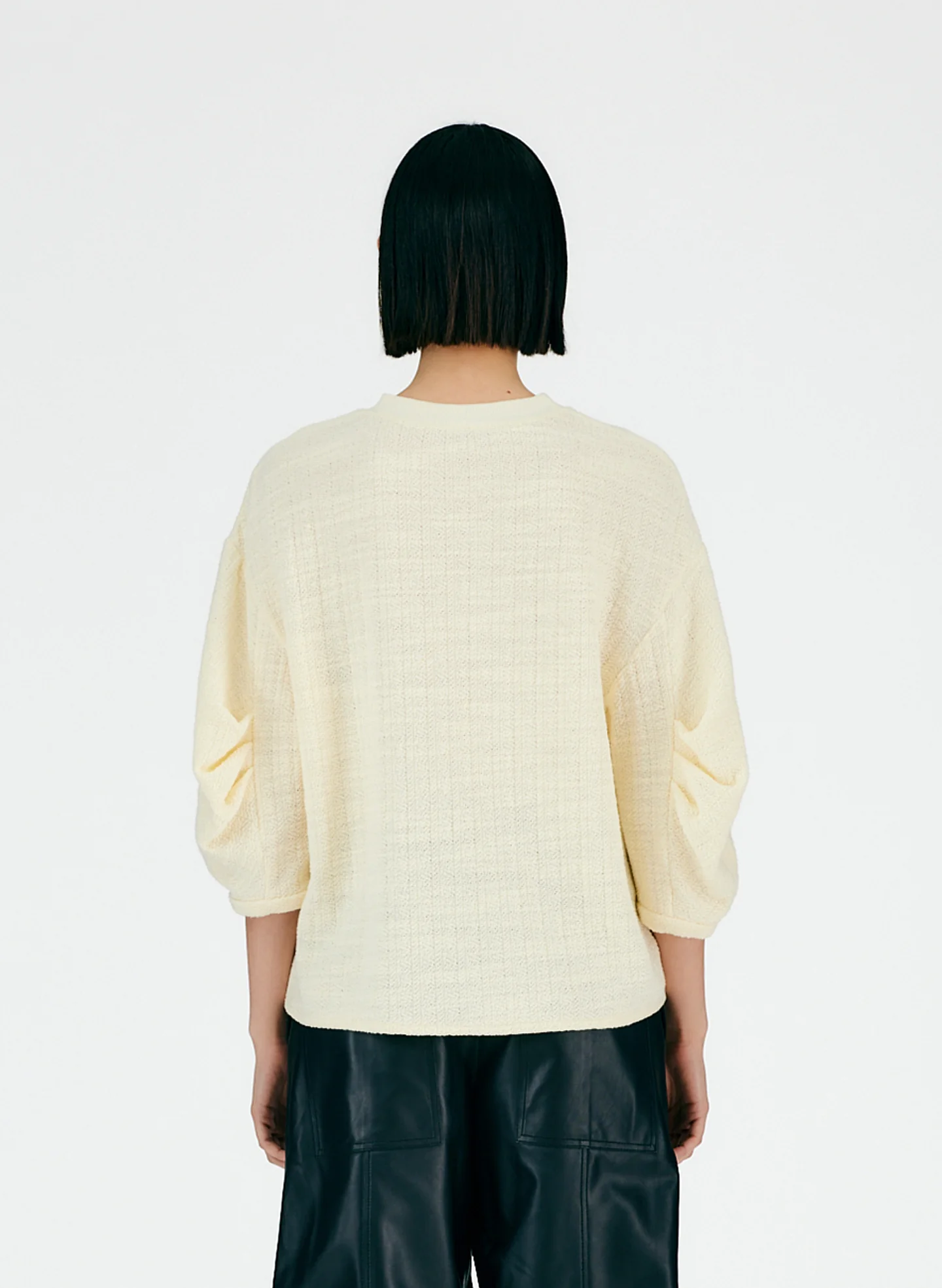 Handspun Knit Pleat Sleeve Top - Image 4