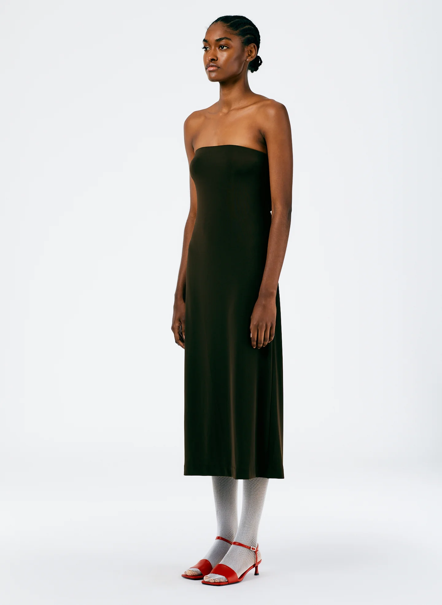 Harlow Jersey Strapless Midi Dress - Image 2