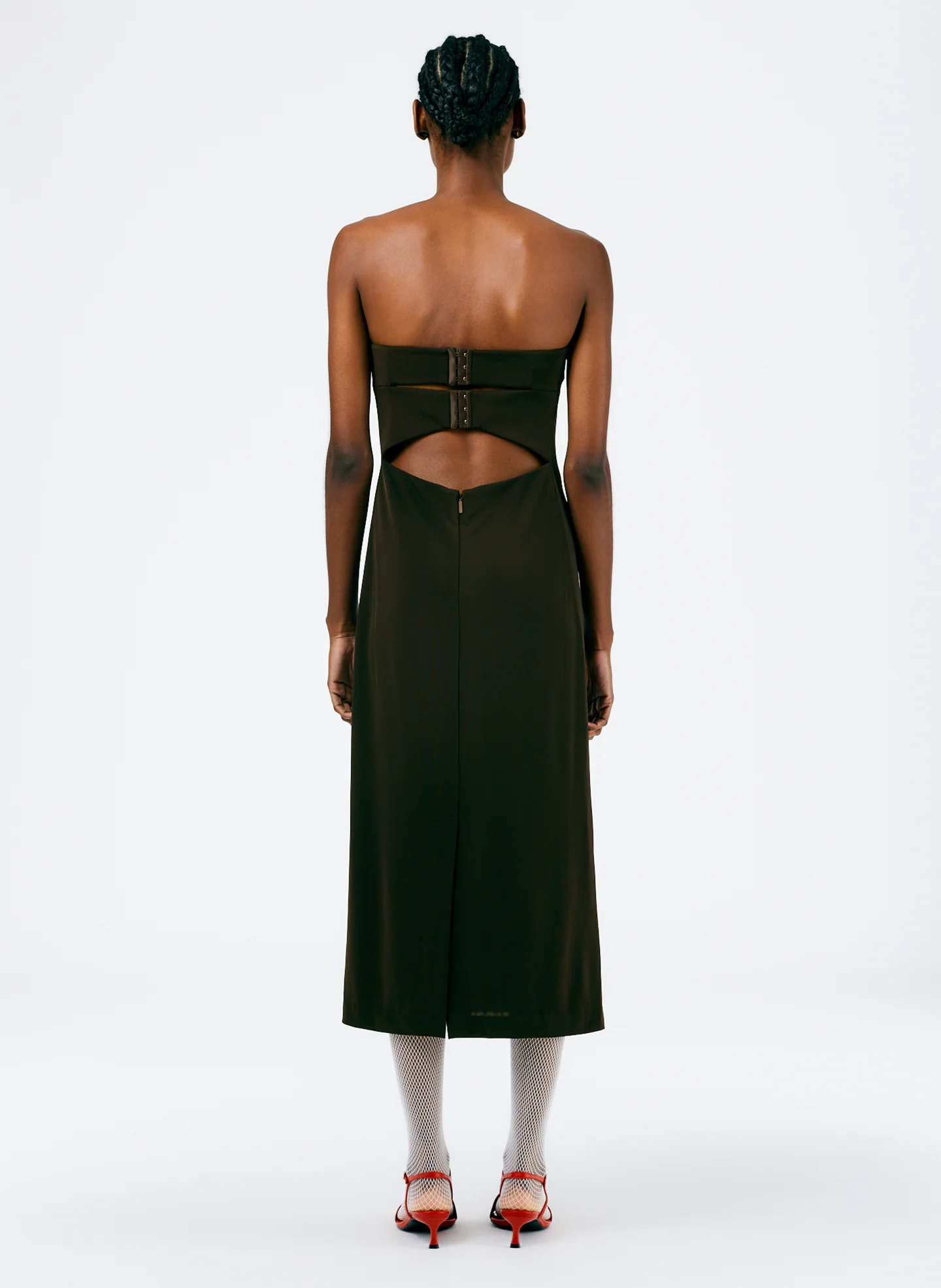 Harlow Jersey Strapless Midi Dress - Image 3