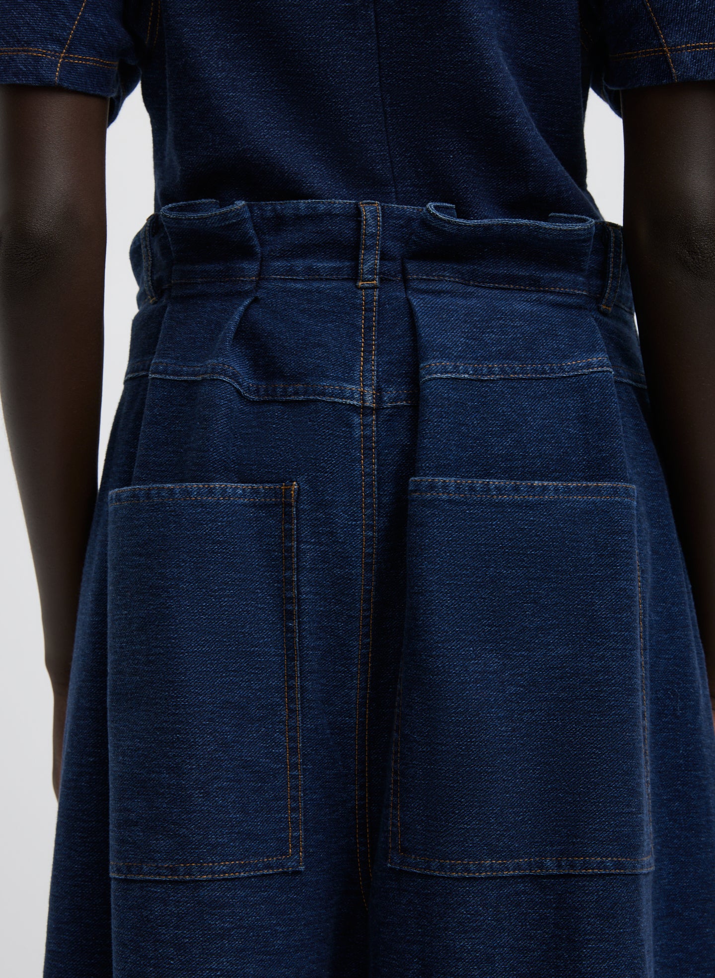 Indigo Barre Denim Knit Walker Wide Leg Jean - Image 4
