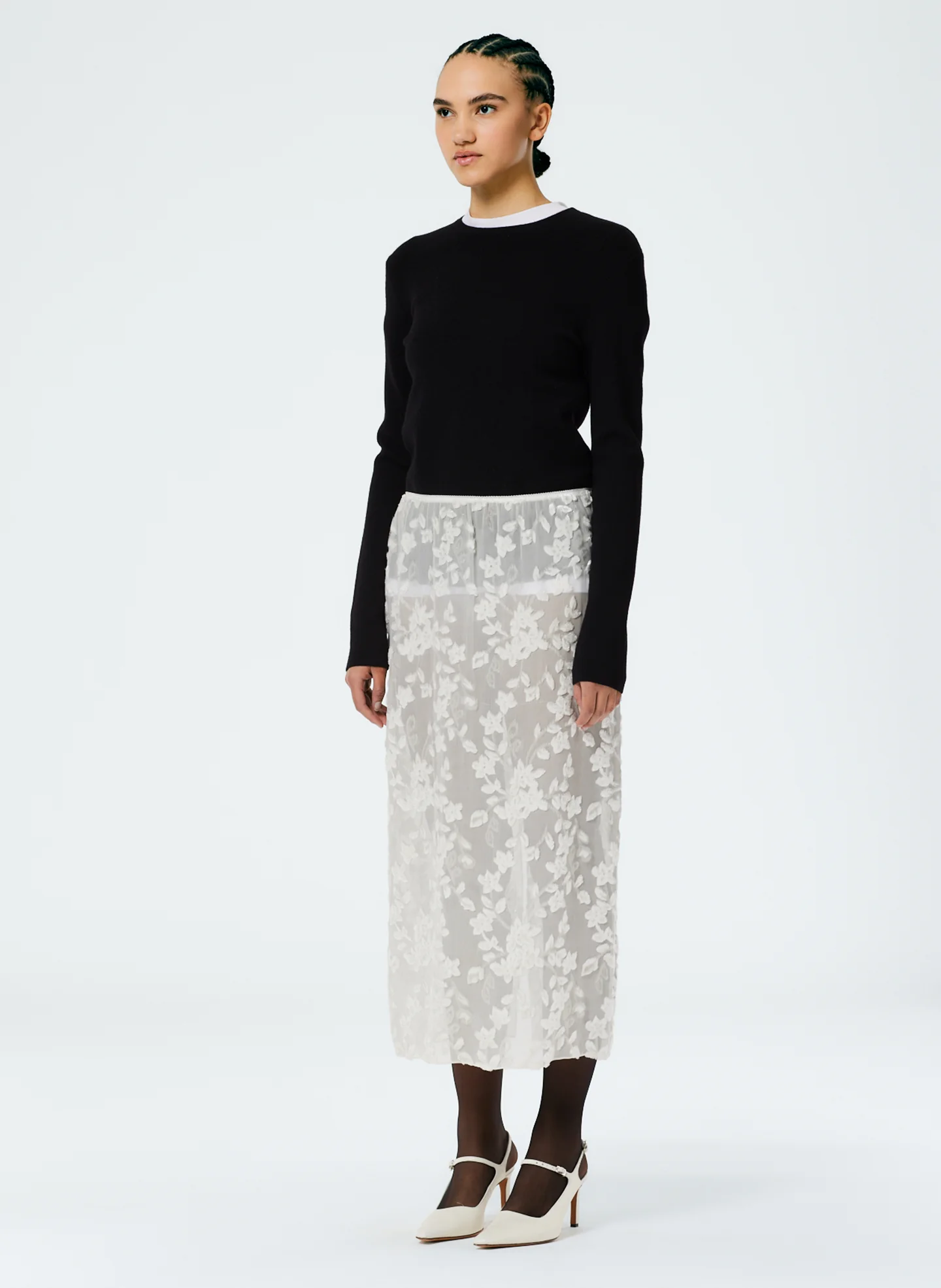 Ione Velvet Burnout Slip Skirt - Image 3