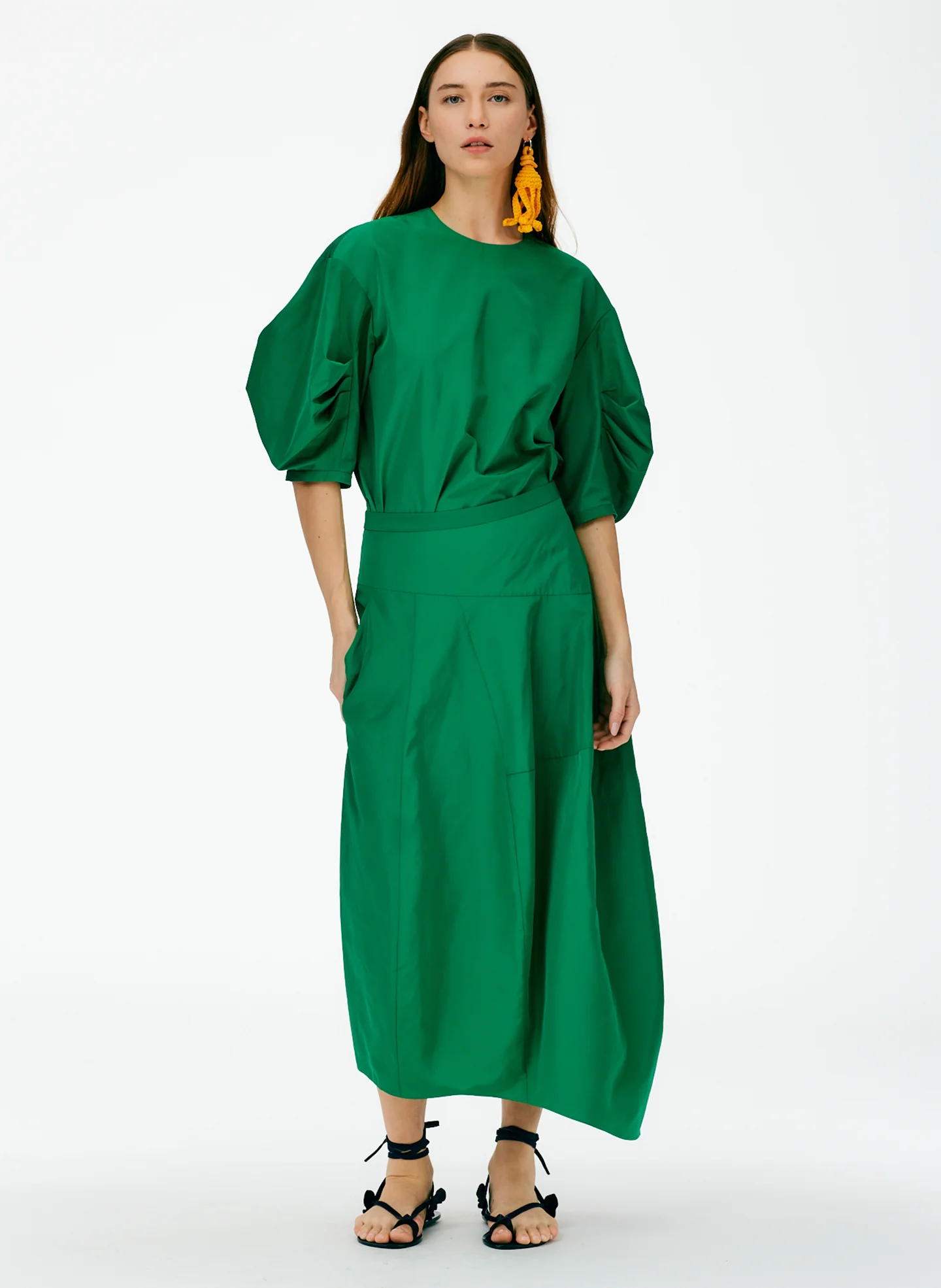 Italian Sporty Nylon Asymmetrical Balloon Skirt - Regular - Image 6
