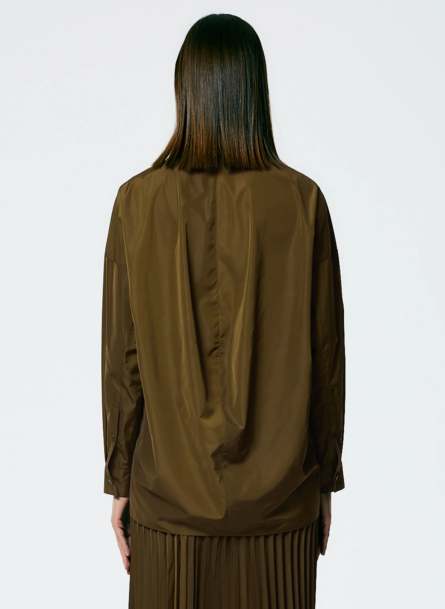 Italian Sporty Nylon Cowl Neck Top - Image 3