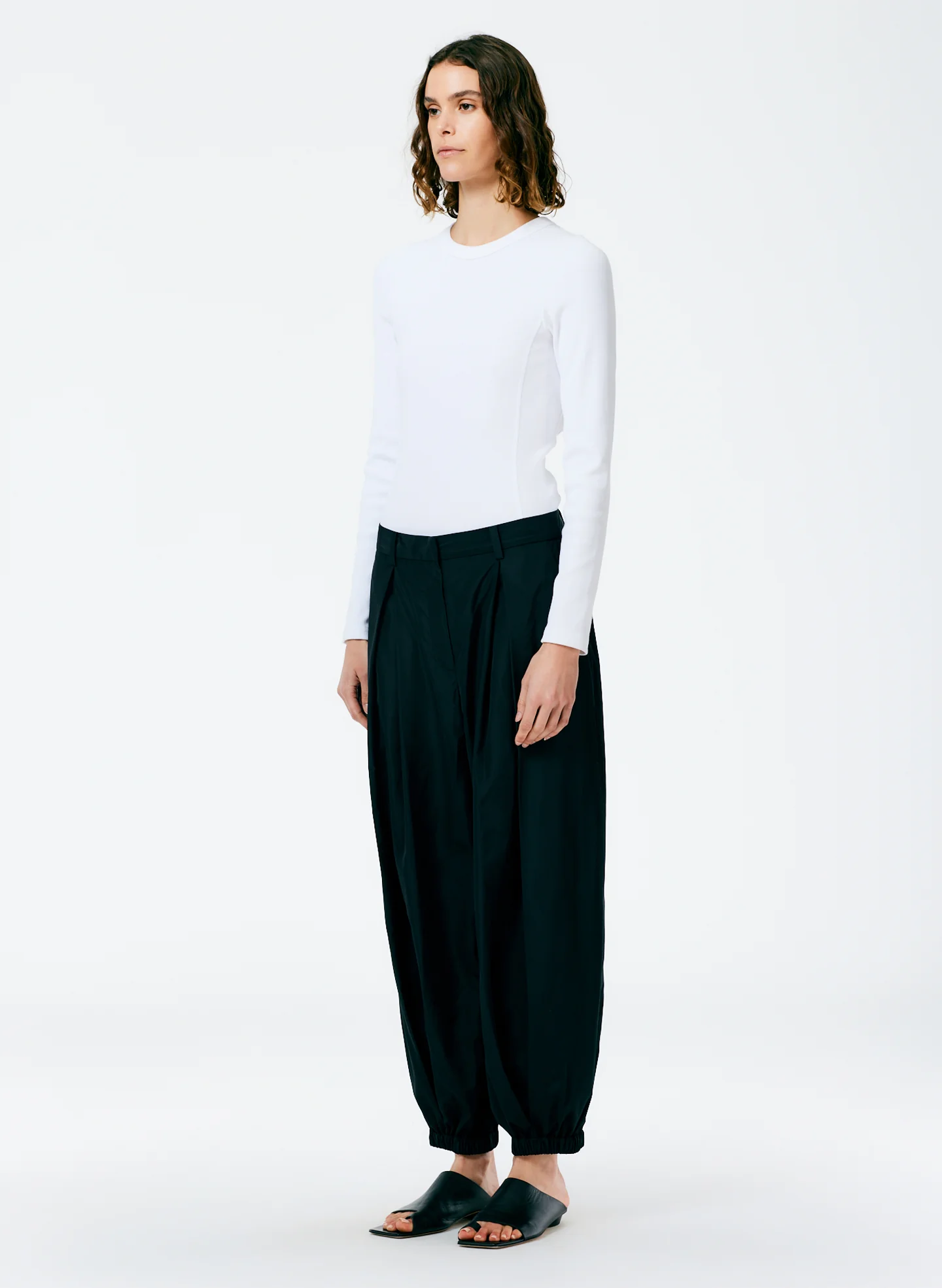 Italian Sporty Nylon Eden Pleated Balloon Pant - Regular - Image 2