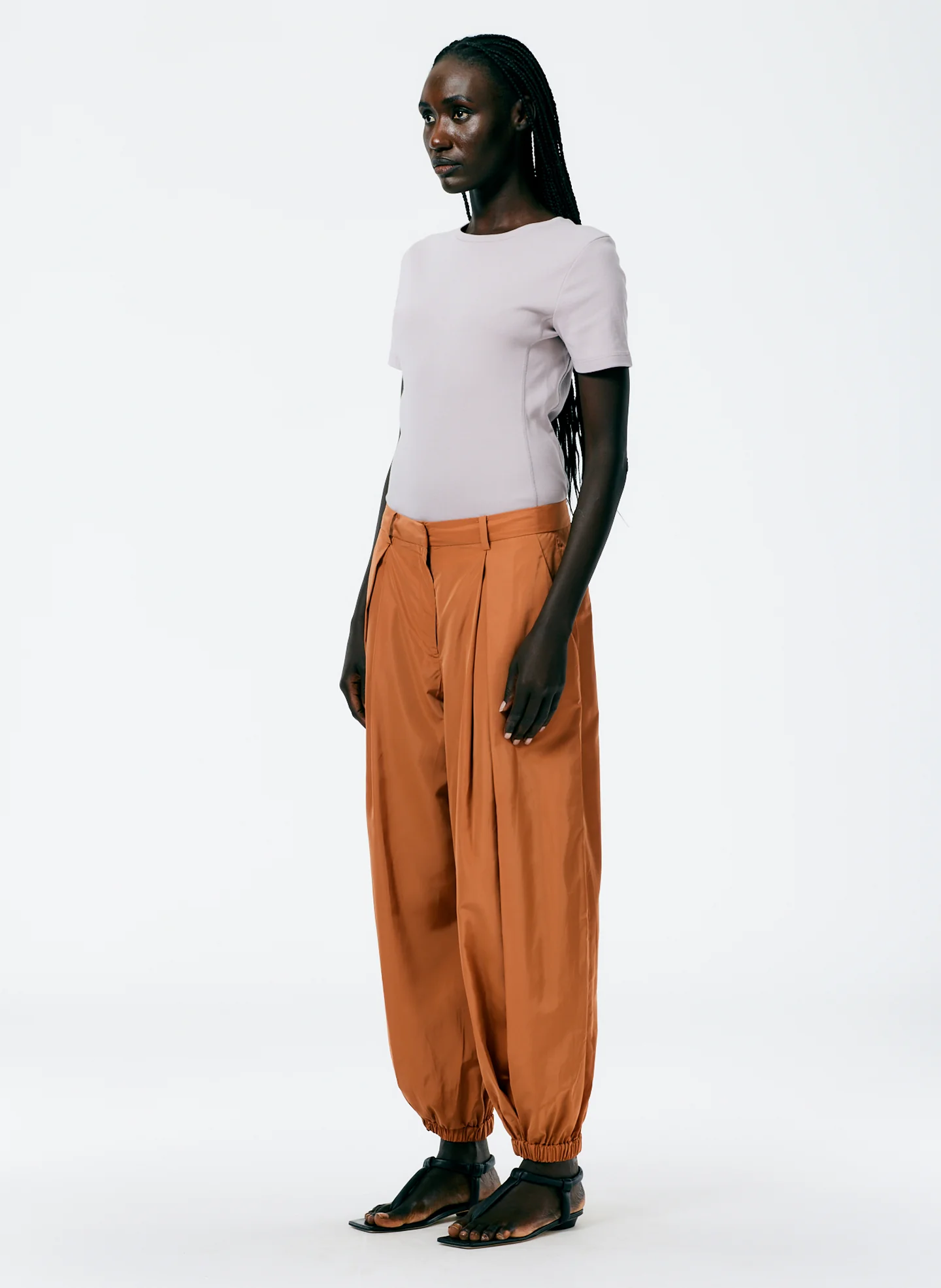 Italian Sporty Nylon Eden Pleated Balloon Pant - Image 2