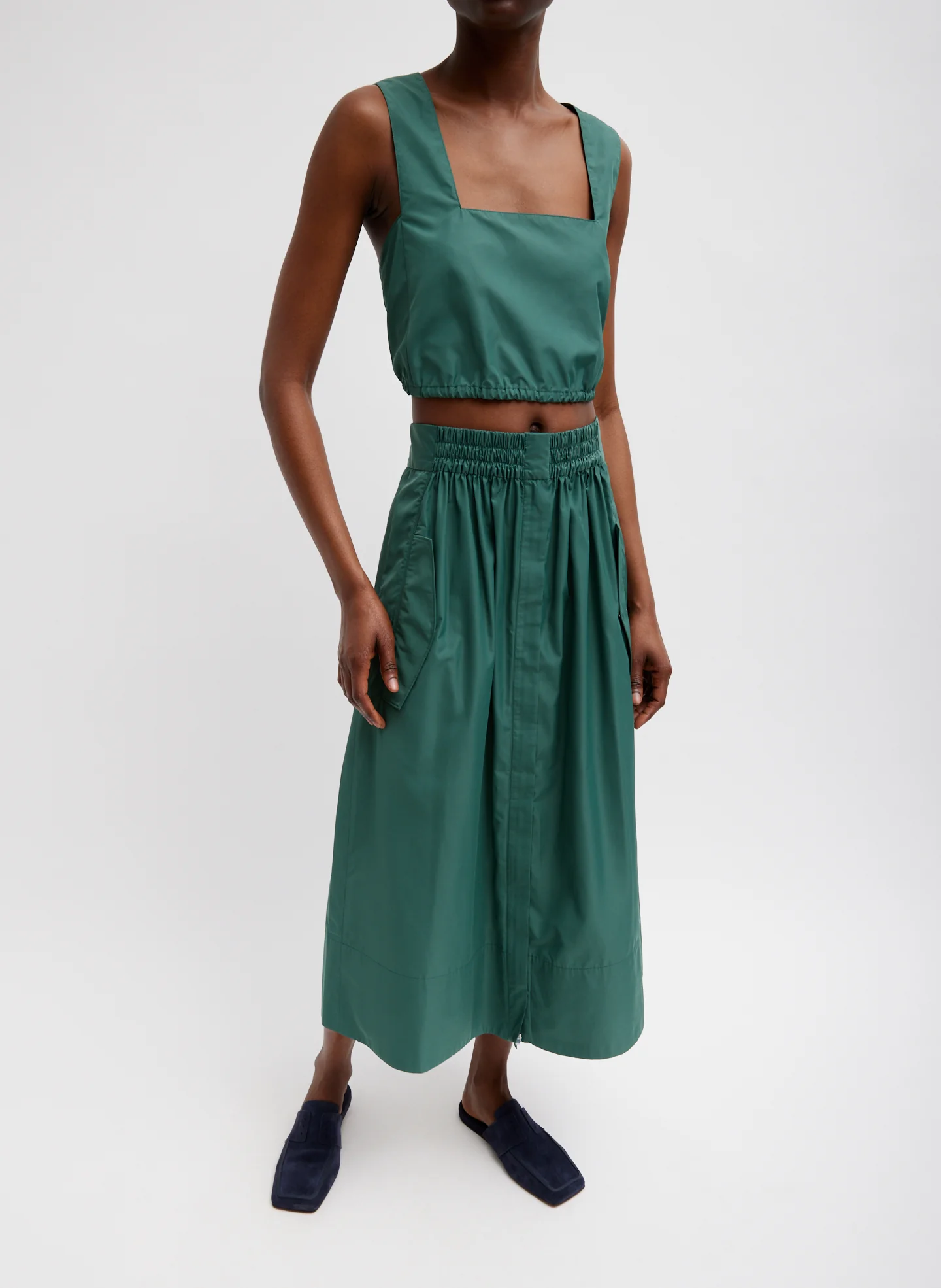 Italian Sporty Nylon Full Skirt - Image 3