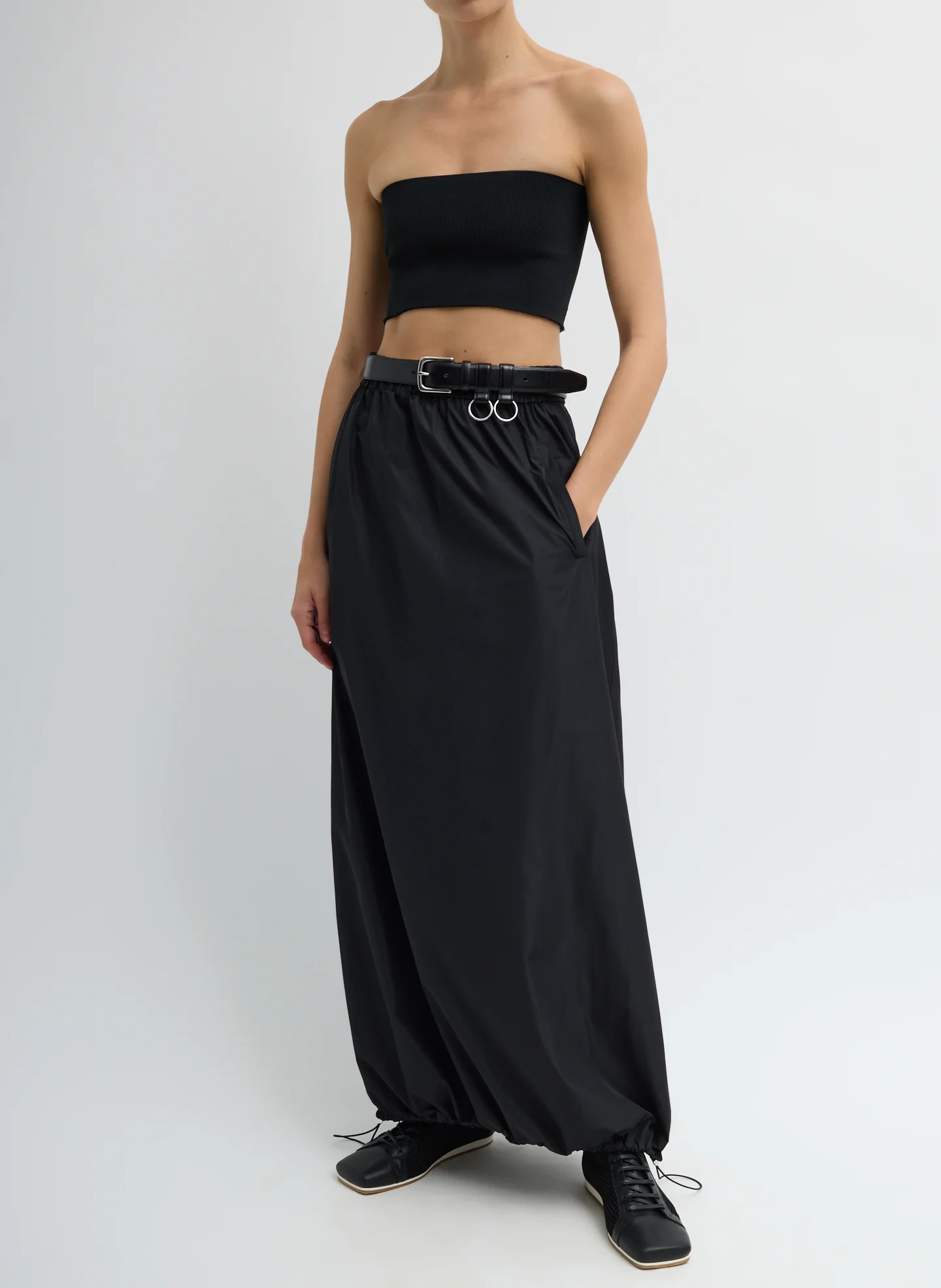Italian Sporty Nylon Maxi Anorak Skirt - Image 2