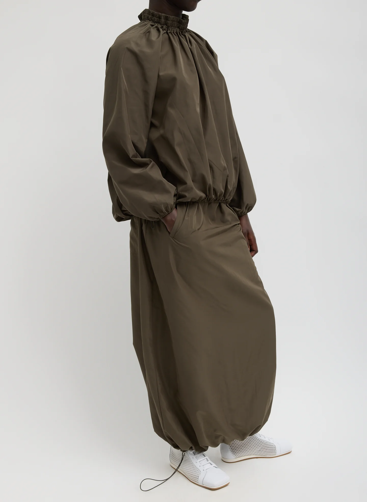 Italian Sporty Nylon Maxi Anorak Skirt - Image 4
