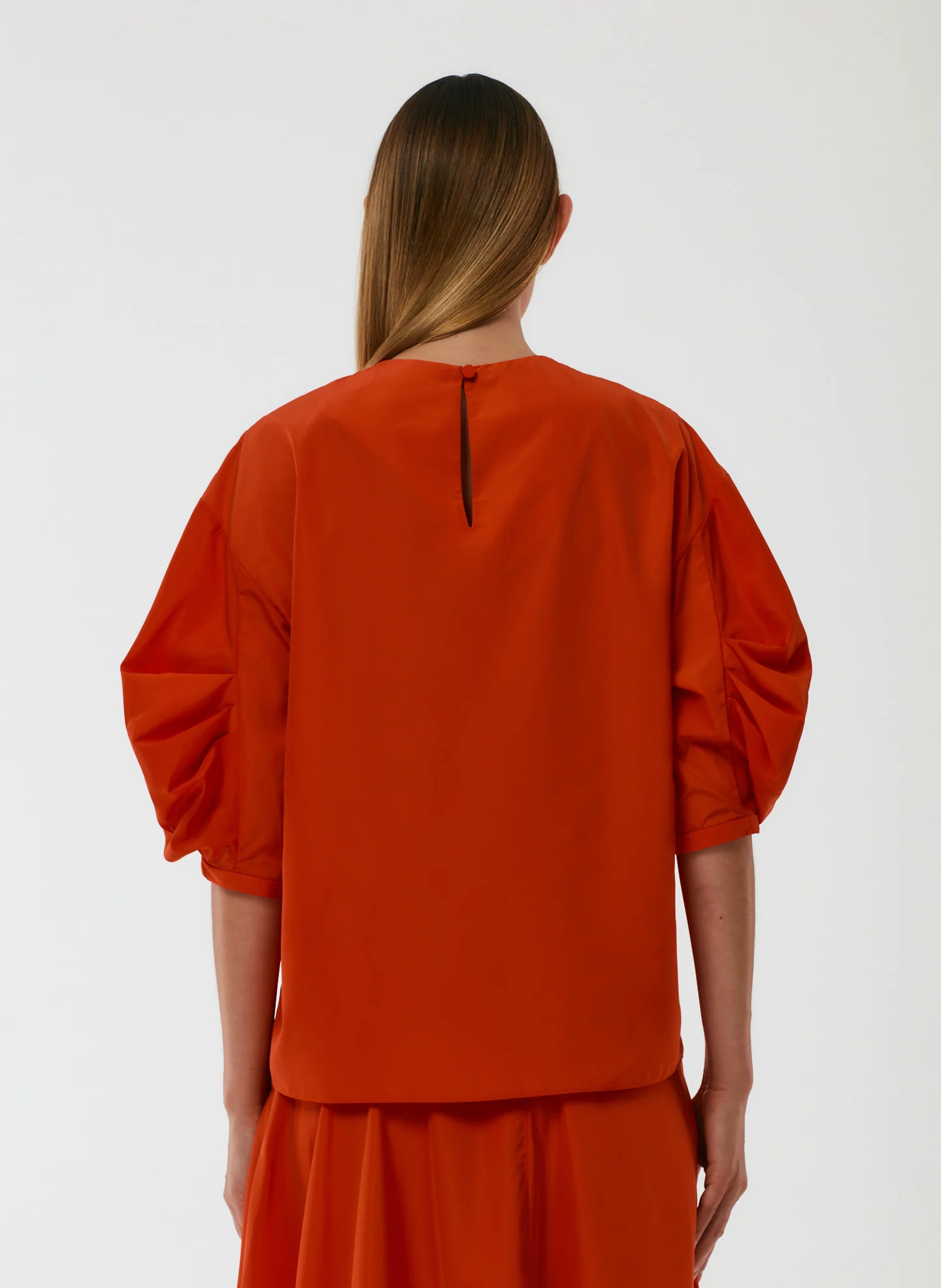 Italian Sporty Nylon Pleat Sleeve Top - Image 11
