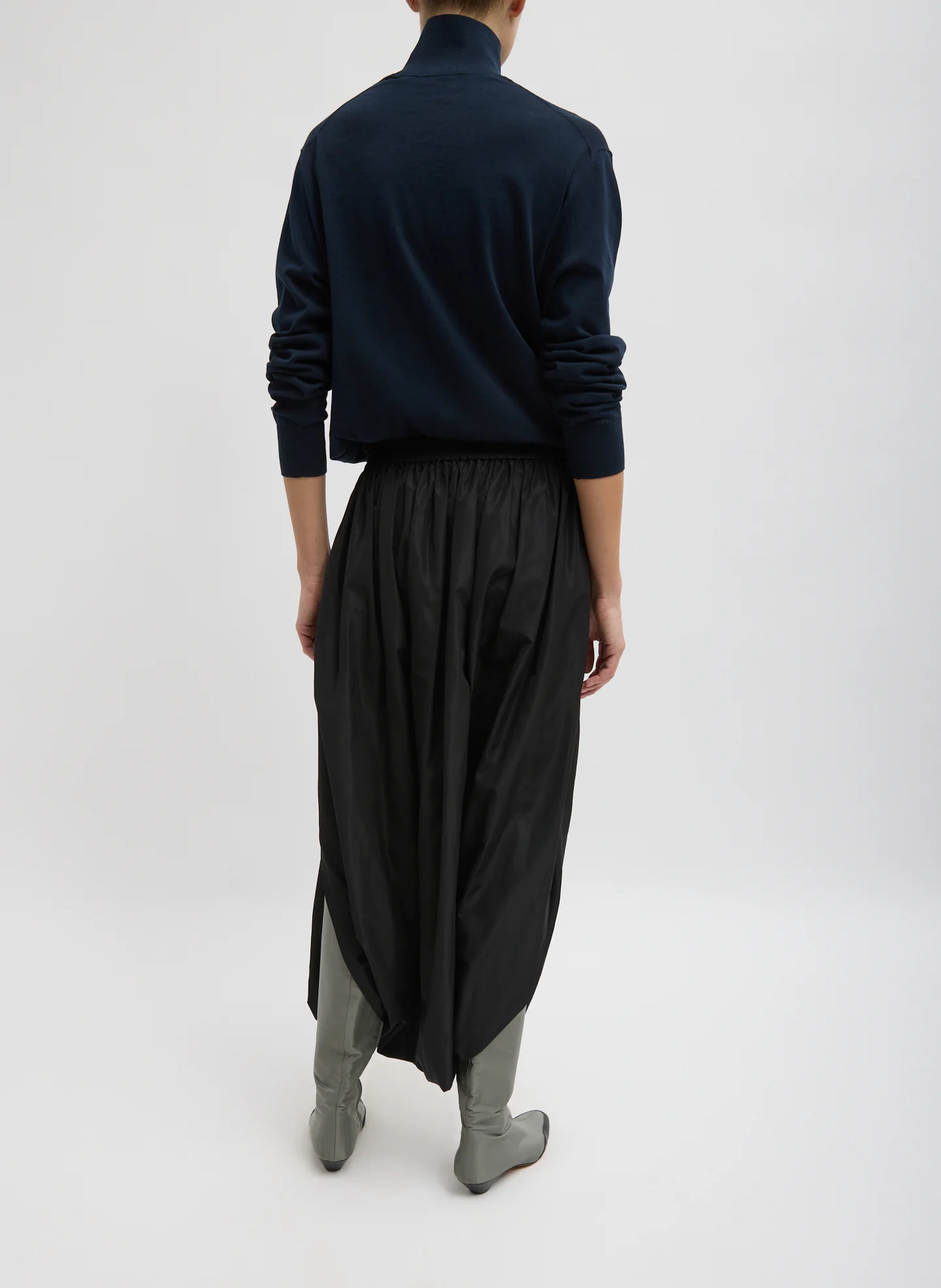 Italian Sporty Nylon Pleated Jalouise Skirt - Image 5
