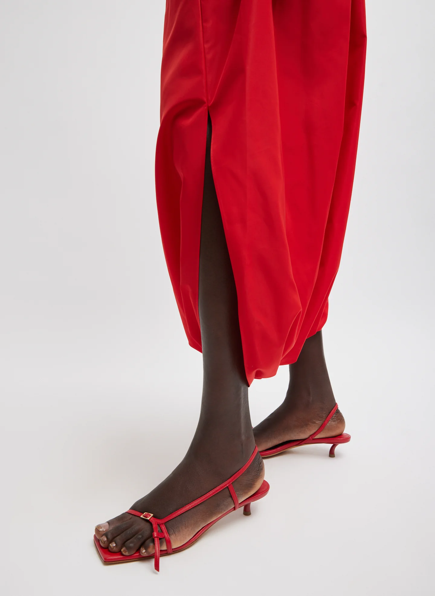 Italian Sporty Nylon Pleated Jalouise Skirt - Image 2