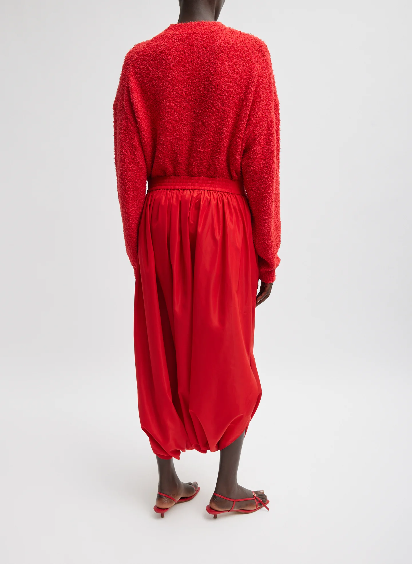 Italian Sporty Nylon Pleated Jalouise Skirt - Image 3