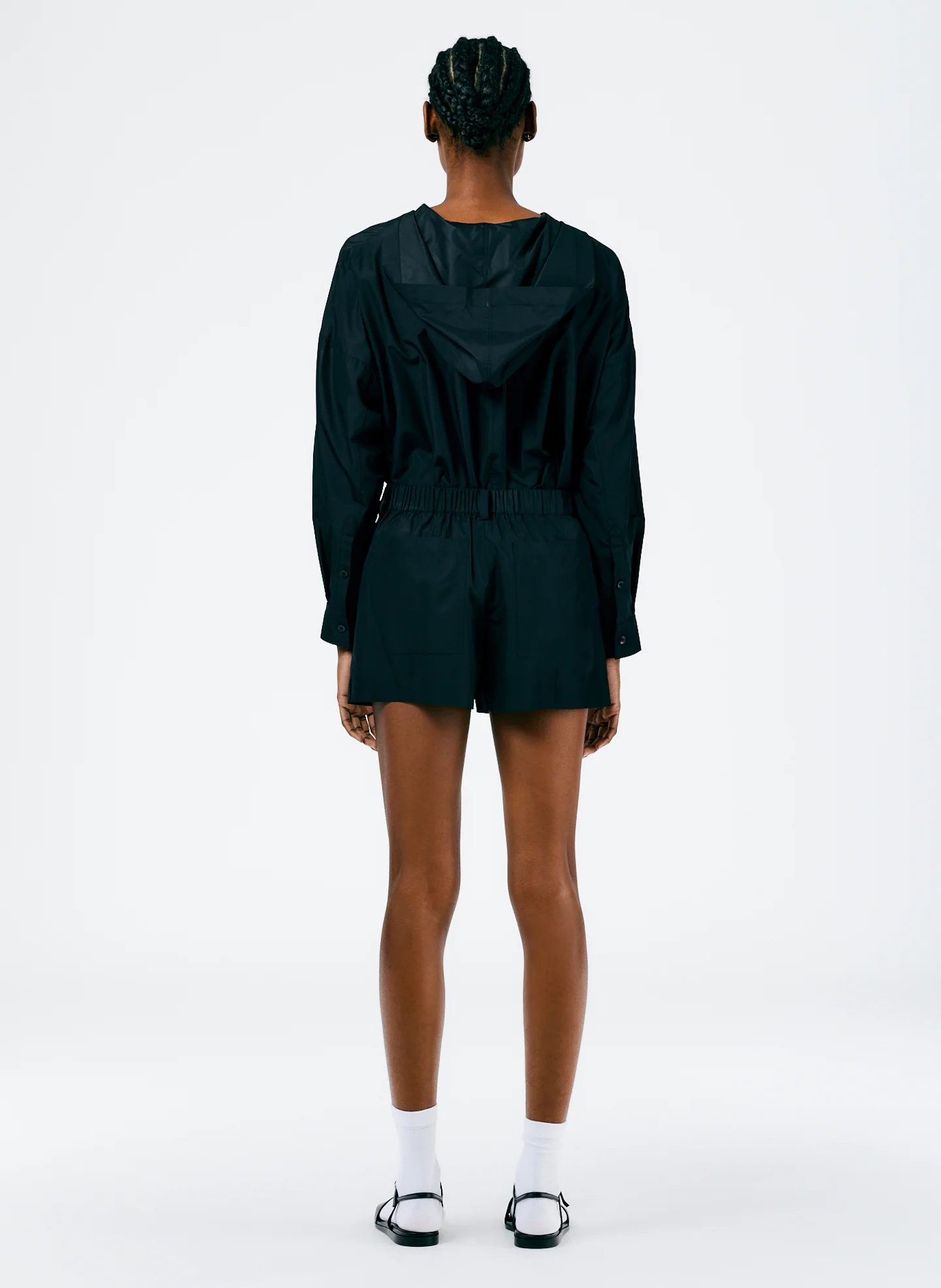 Italian Sporty Nylon Pleated Short - Image 4