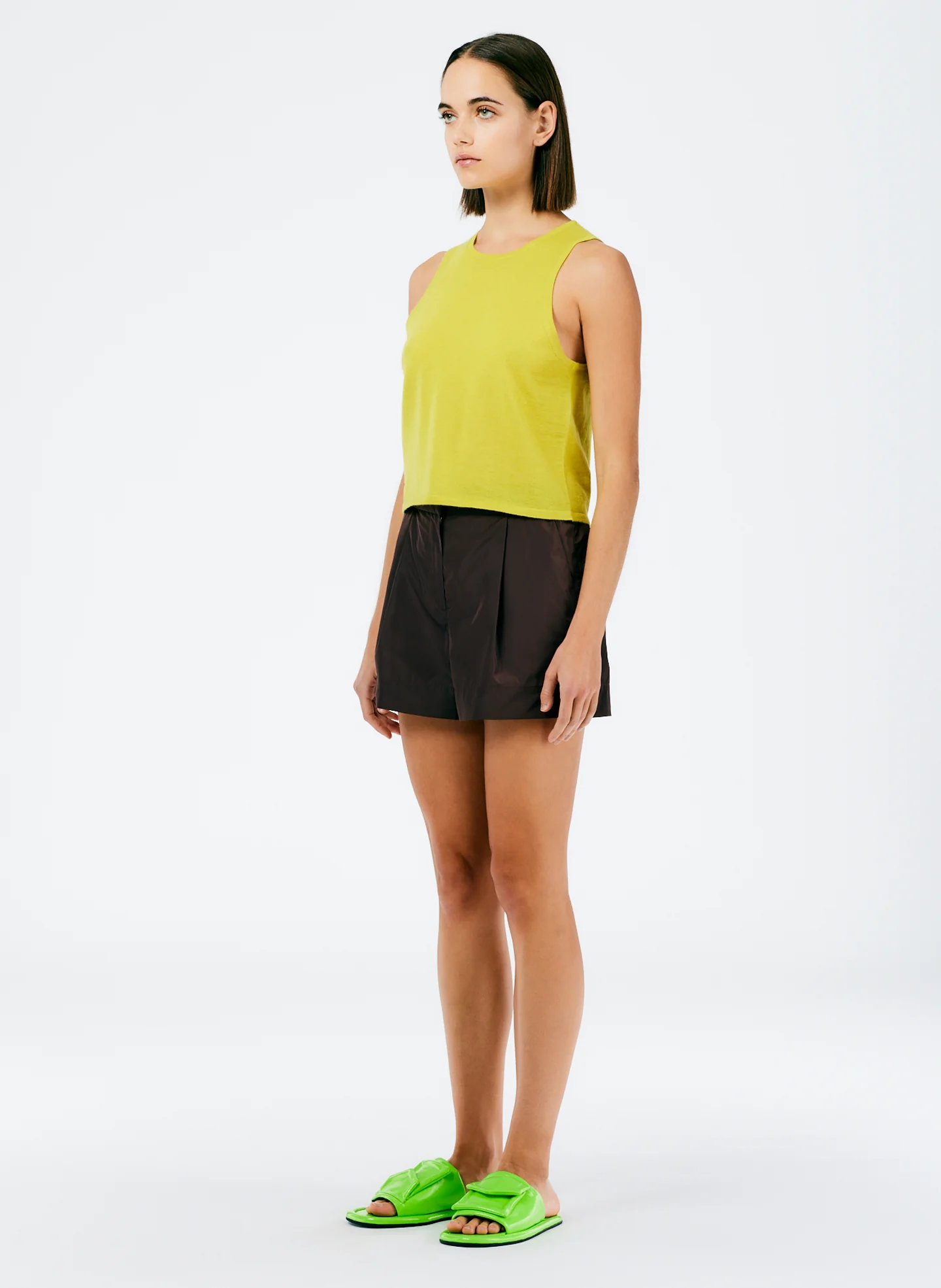 Italian Sporty Nylon Pleated Short - Image 2