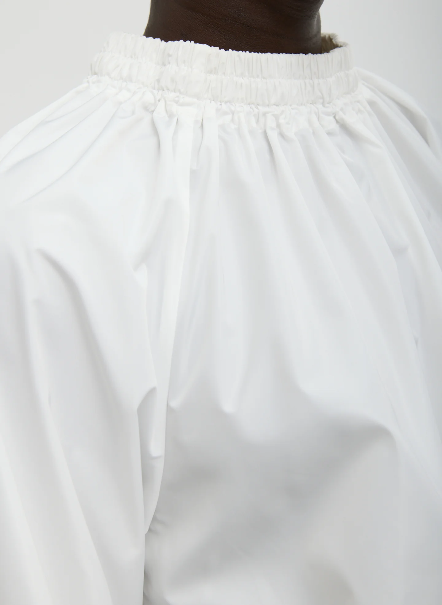 Italian Sporty Nylon Shirred Anorak Top - Image 5