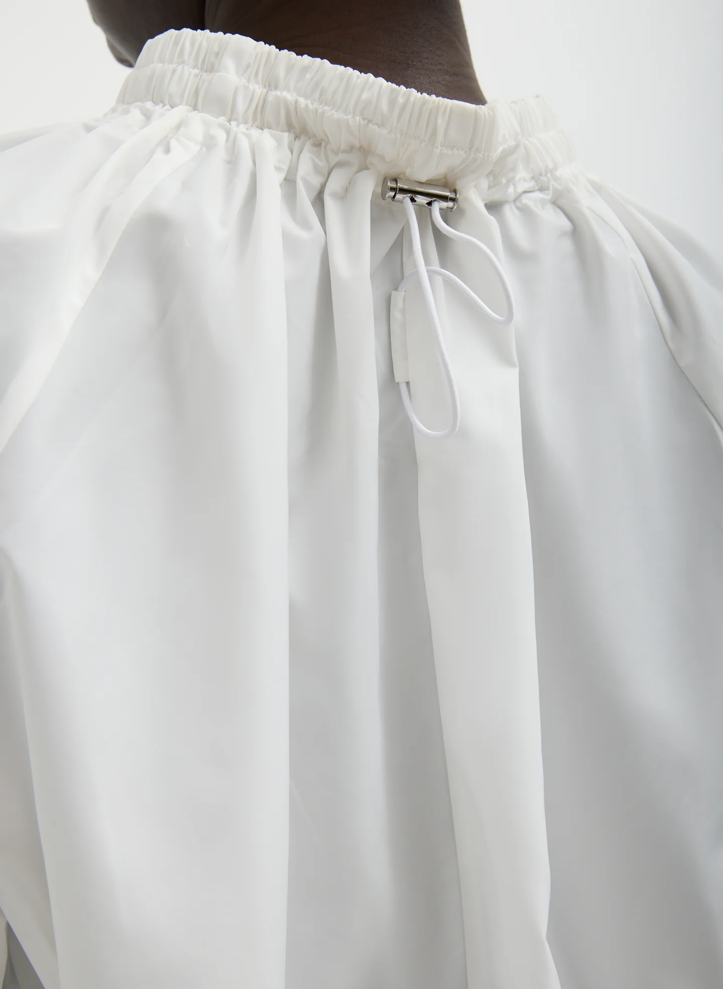 Italian Sporty Nylon Shirred Anorak Top - Image 6