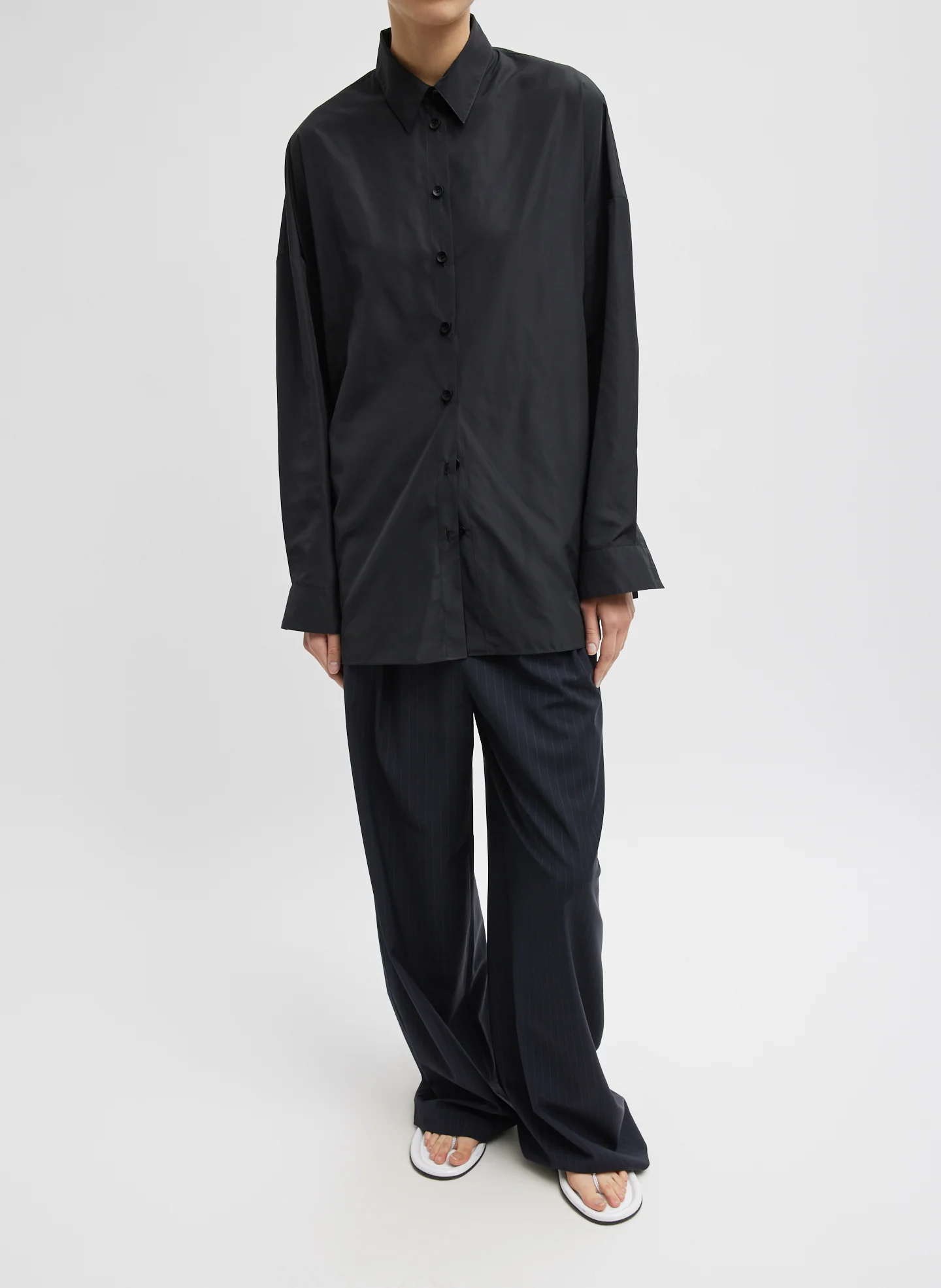Italian Sporty Nylon Shirt With Cocoon Back - Image 8