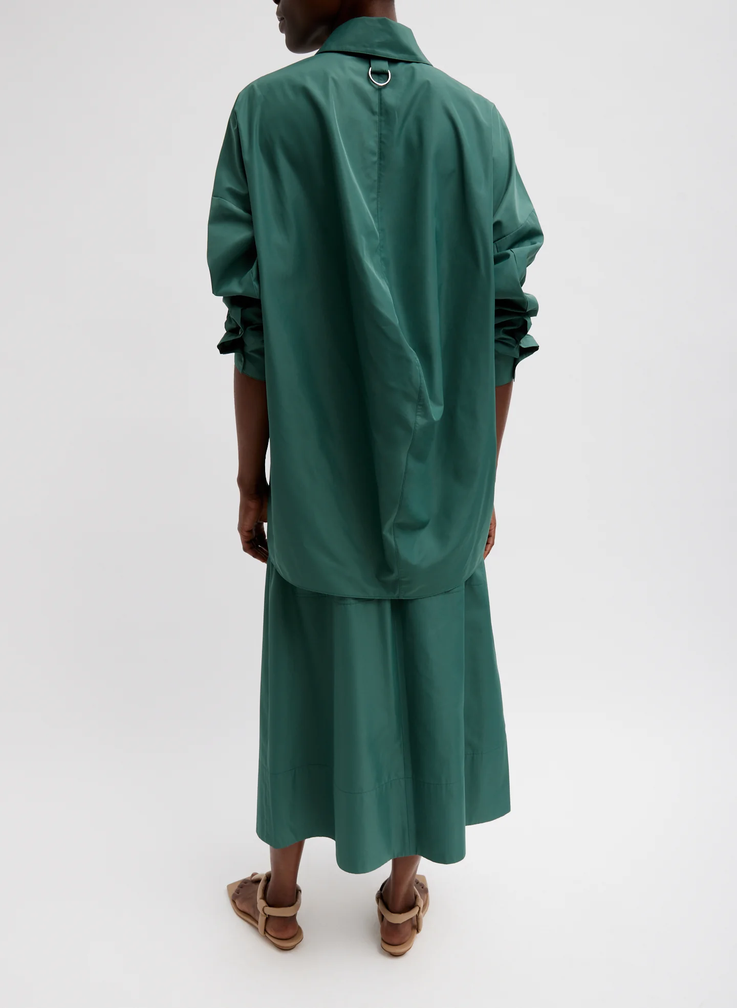 Italian Sporty Nylon Shirt With Cocoon Back - Image 6