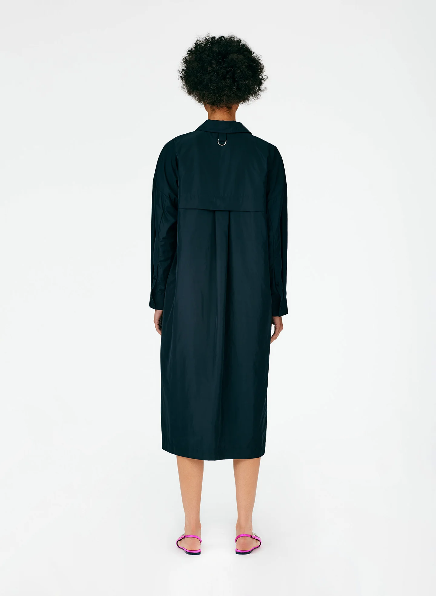 Italian Sporty Nylon Shirtdress - Image 4
