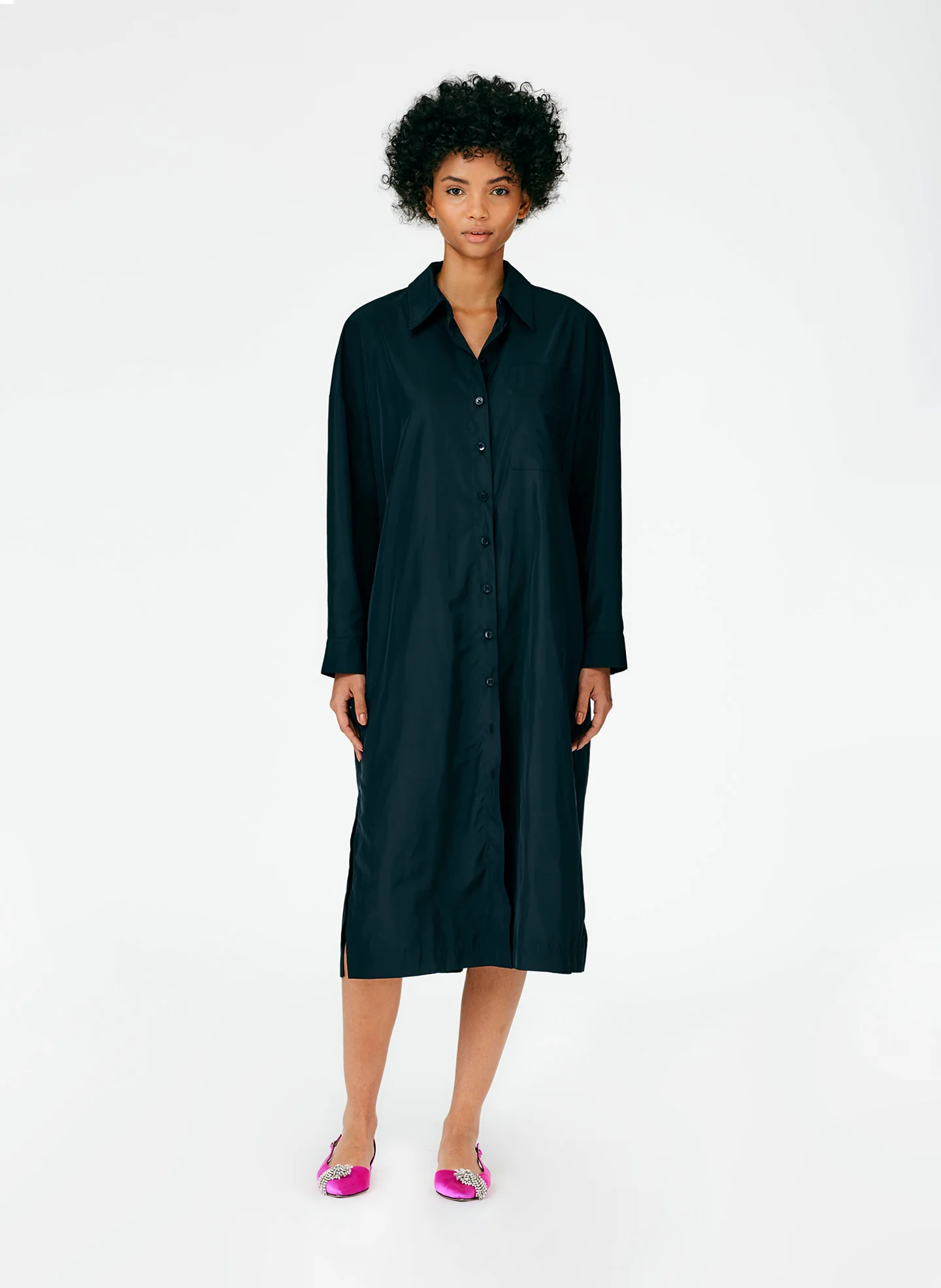 Italian Sporty Nylon Shirtdress - Image 5