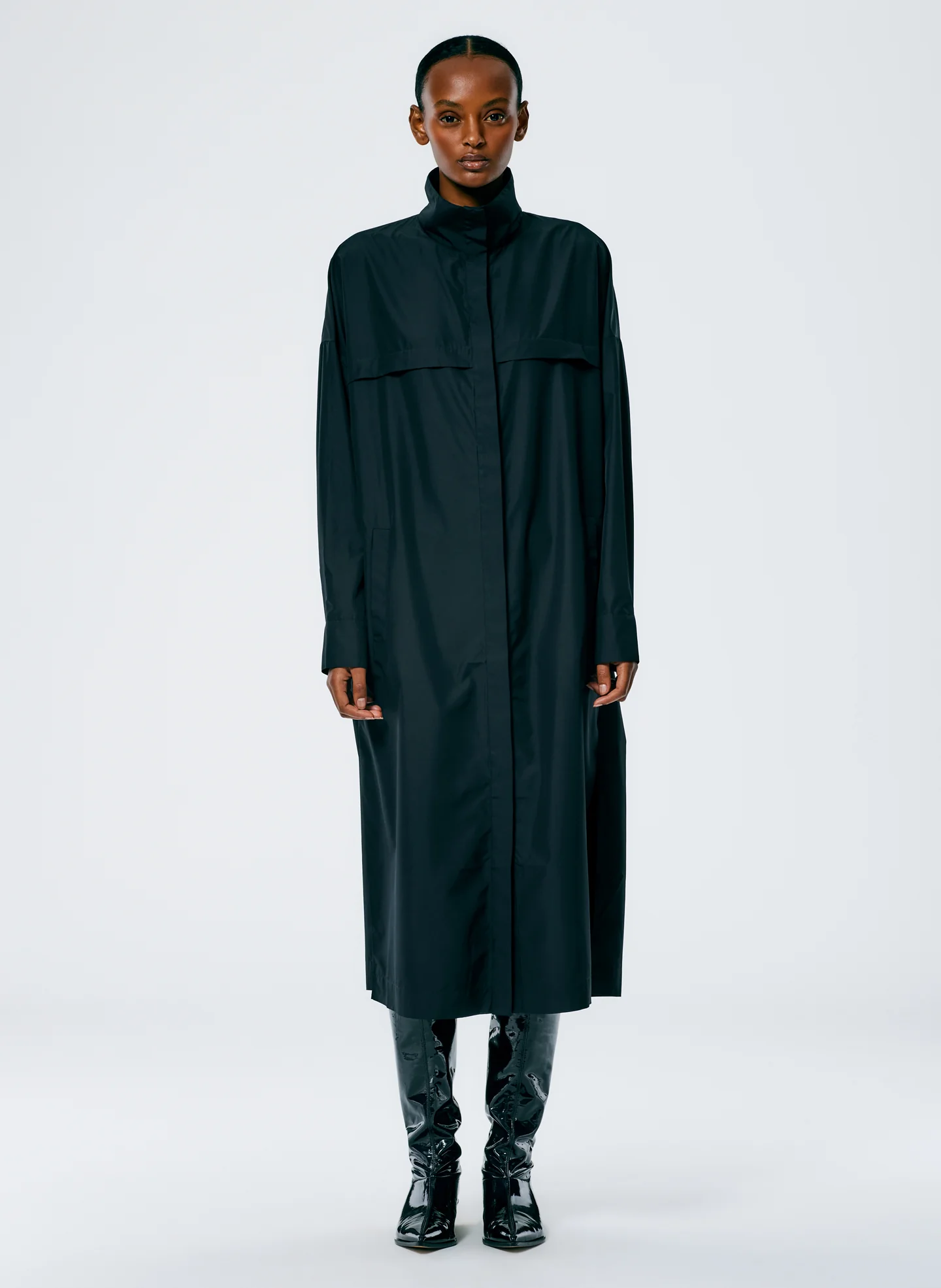 Italian Sporty Nylon Shirtdress - Image 2