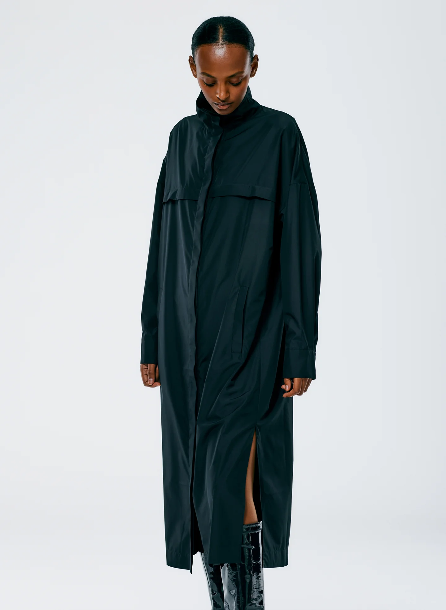 Italian Sporty Nylon Shirtdress - Image 4