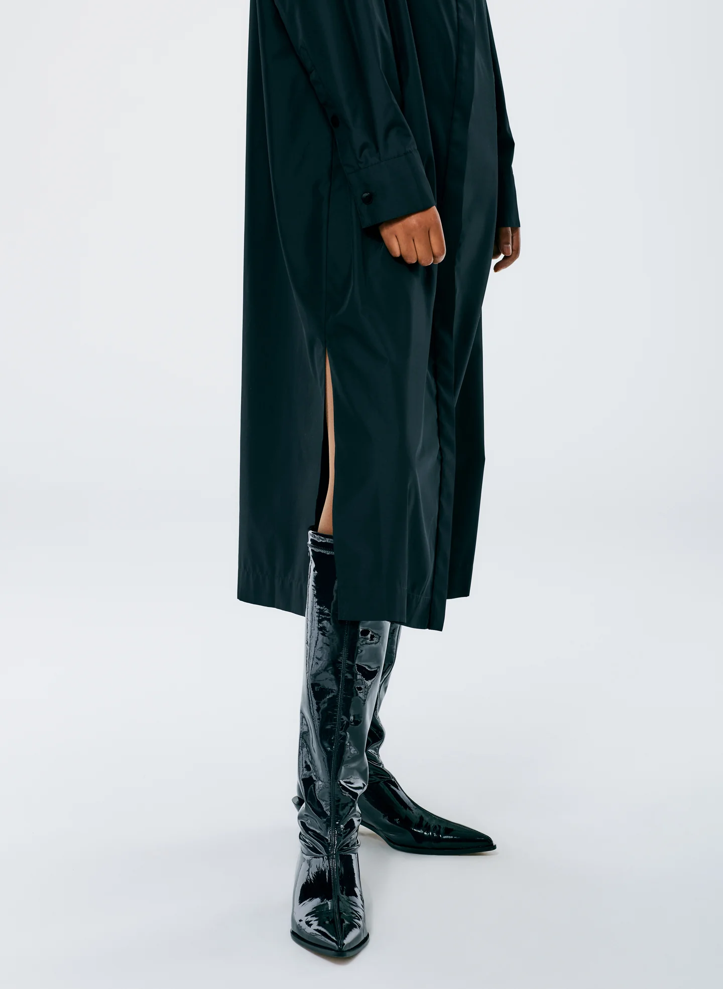 Italian Sporty Nylon Shirtdress - Image 5