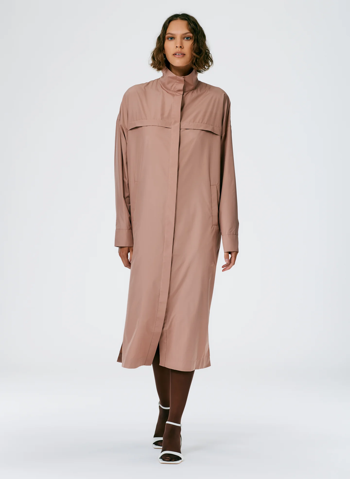 Italian Sporty Nylon Shirtdress