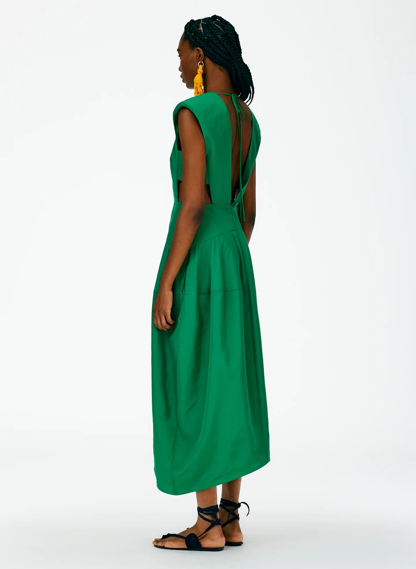 Italian Sporty Nylon Sleeveless Balloon Dress - Image 3