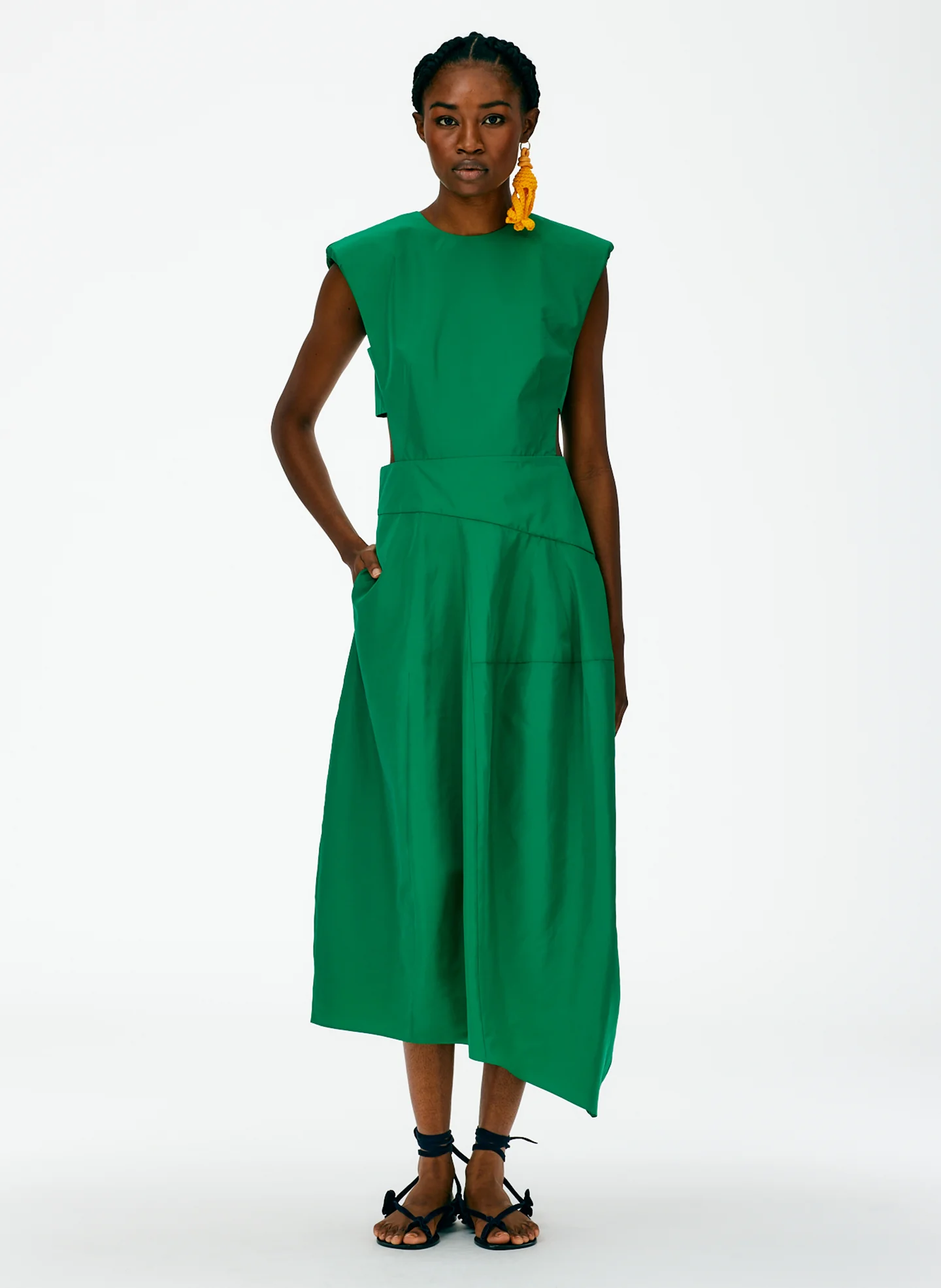 Italian Sporty Nylon Sleeveless Balloon Dress - Image 5