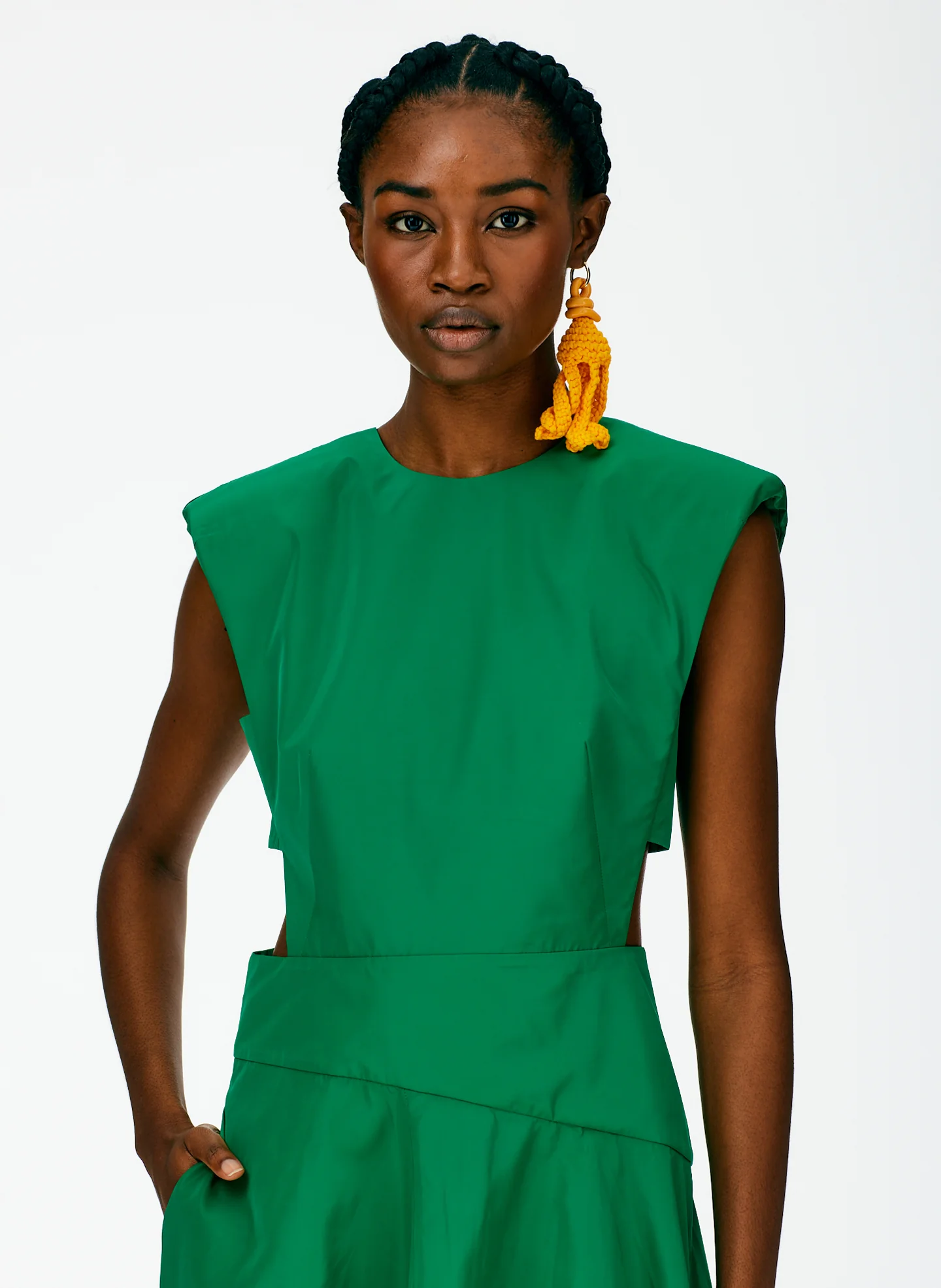 Italian Sporty Nylon Sleeveless Balloon Dress - Image 6