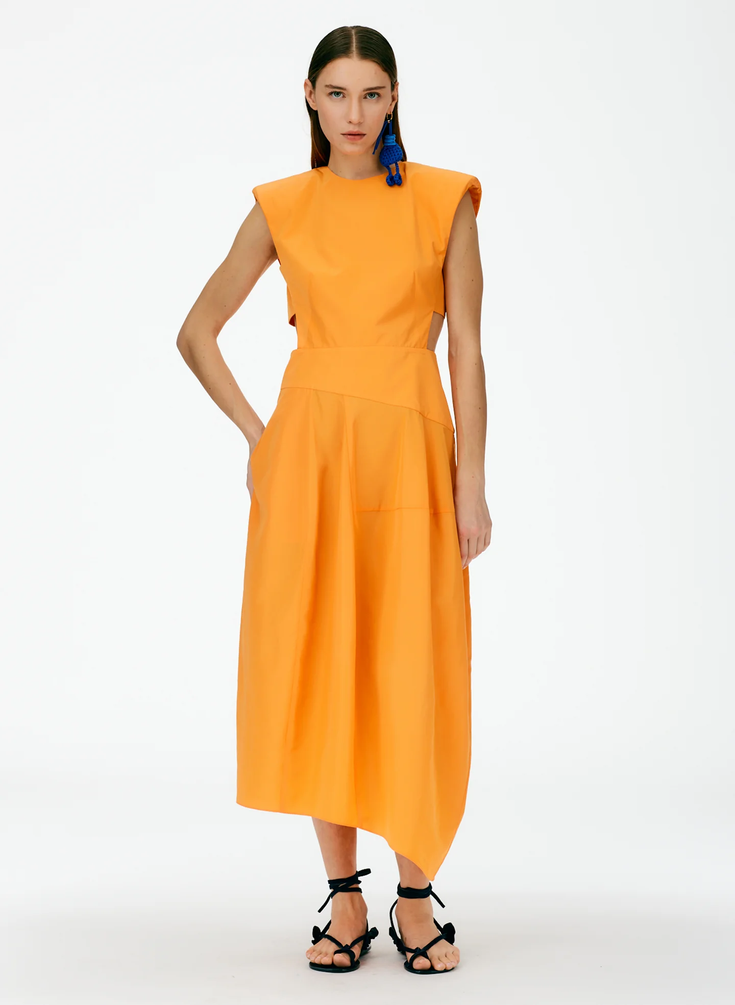Italian Sporty Nylon Sleeveless Balloon Dress - Image 5
