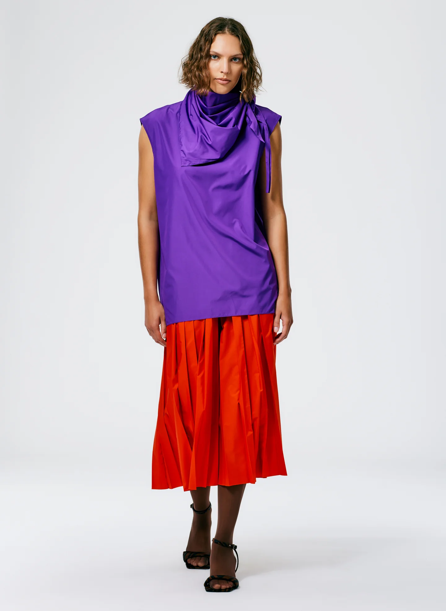 Italian Sporty Nylon Sleeveless Cocoon Top - Image 6