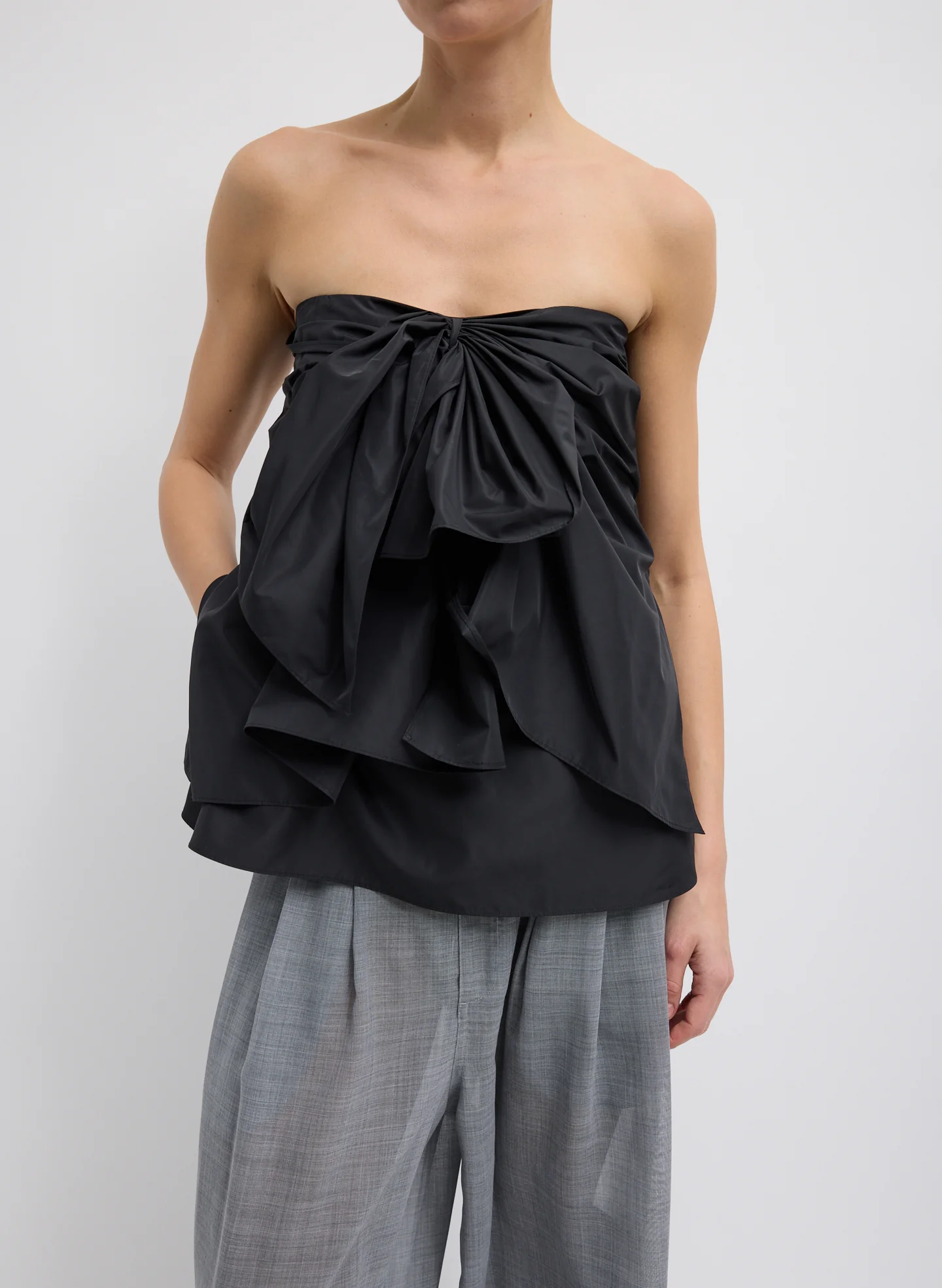 Italian Sporty Nylon Strapless Top
