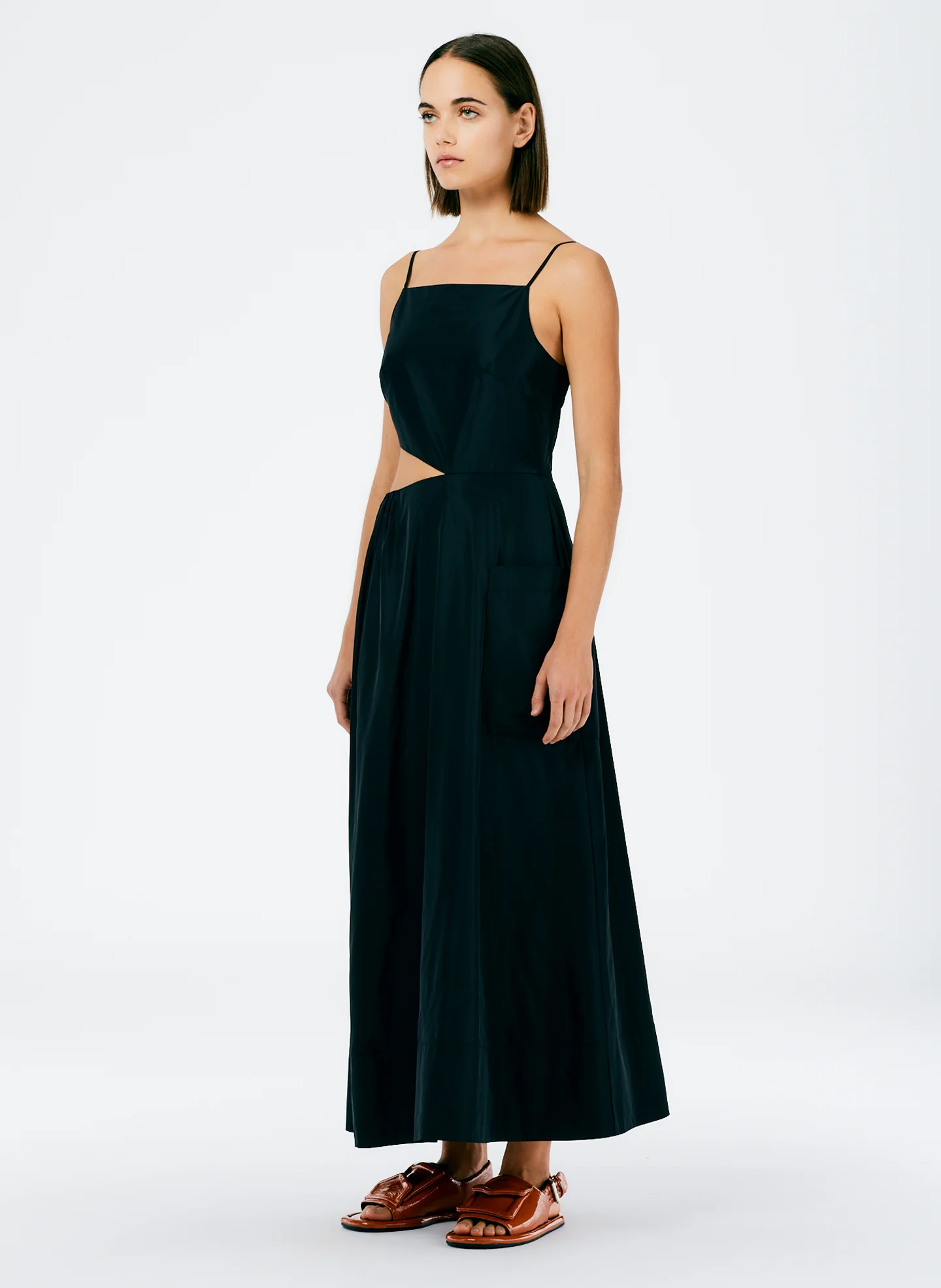 Italian Sporty Nylon Strappy Cut Out Dress - Image 3