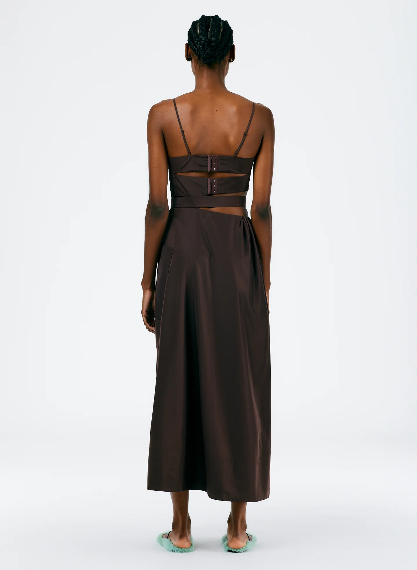 Italian Sporty Nylon Strappy Cut Out Dress - Image 4