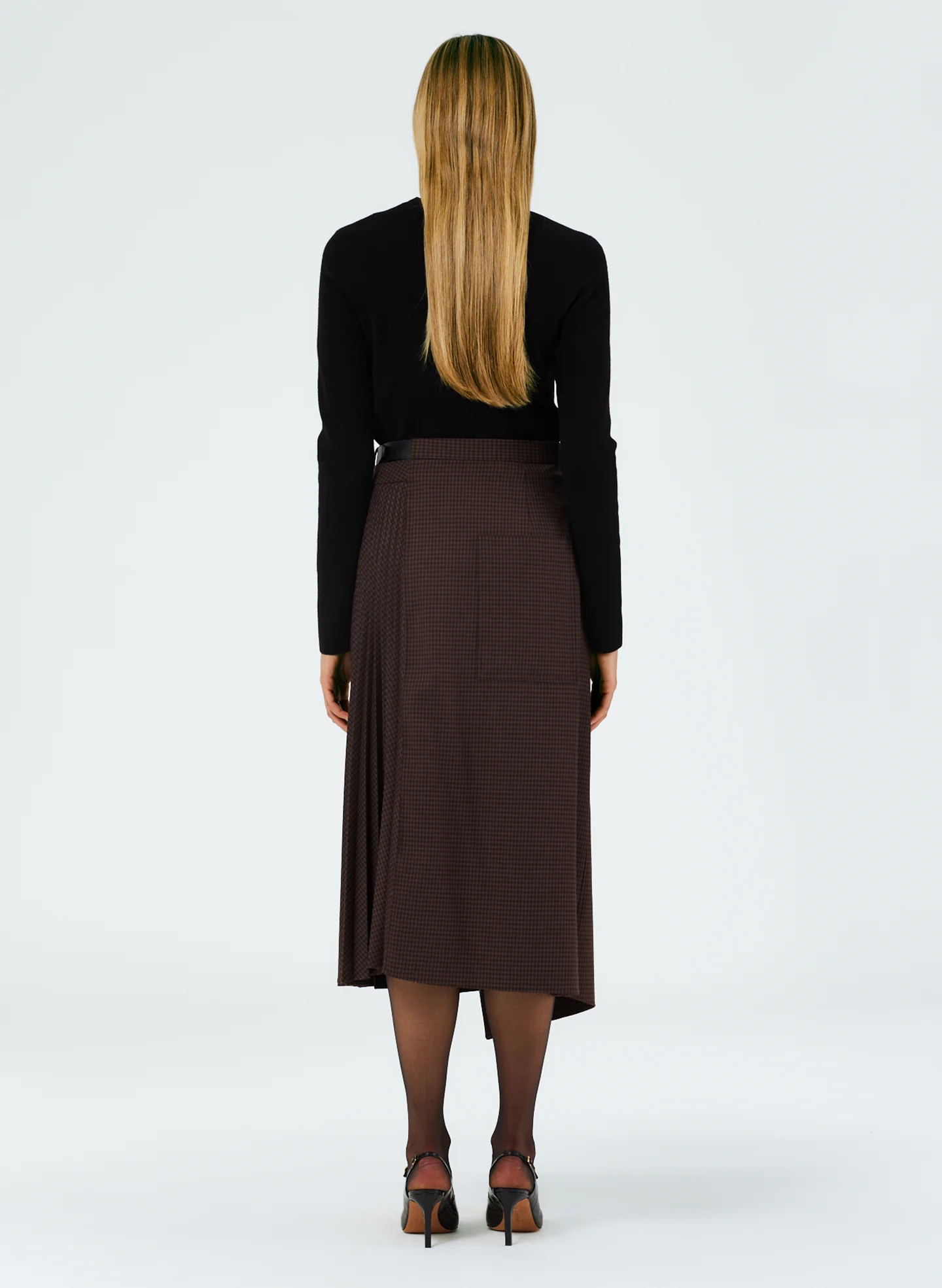 Jett Suiting Pleated Wrap Skirt - Image 4