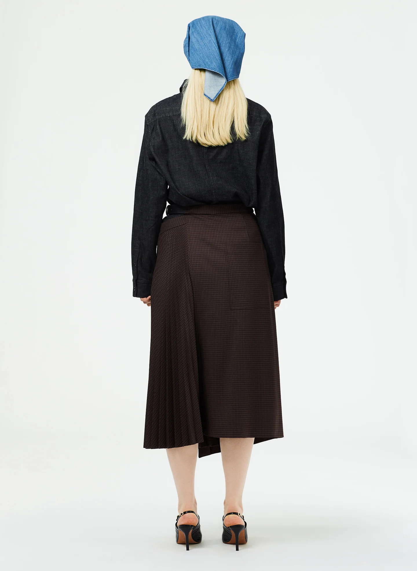 Jett Suiting Pleated Wrap Skirt - Image 7