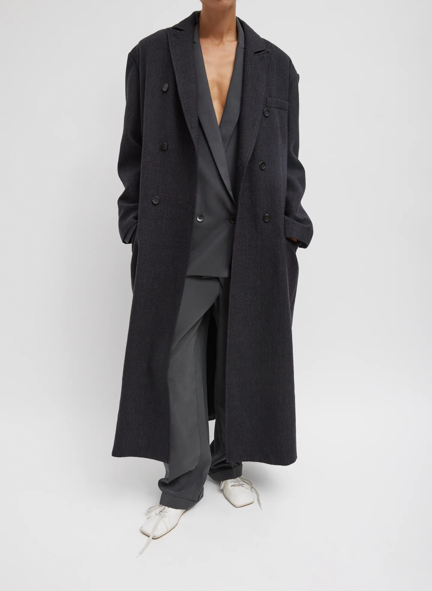 Kian Glenplaid Maxi Tux Coat