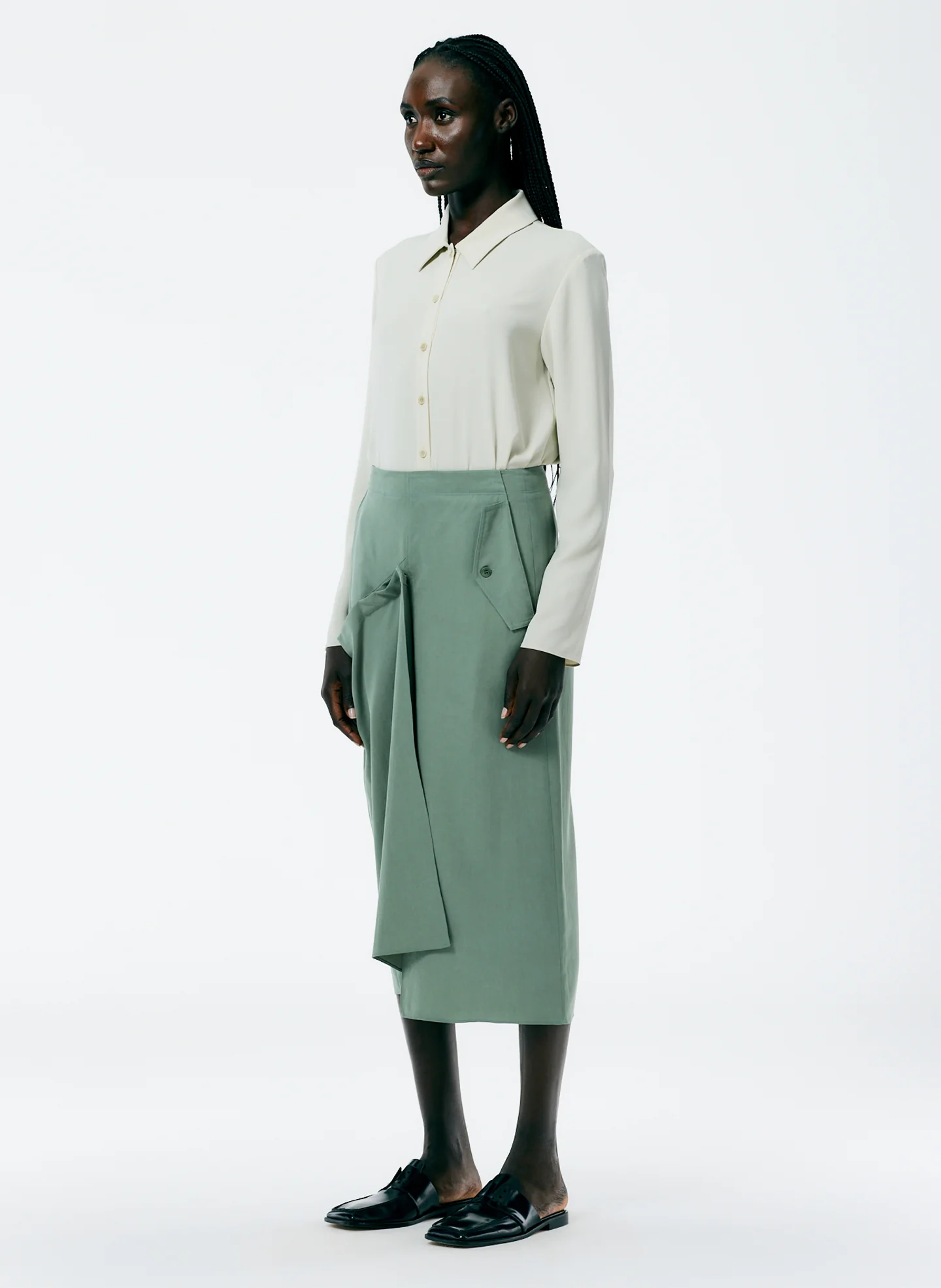 Lancaster Lyocell Draped Skirt - Image 2