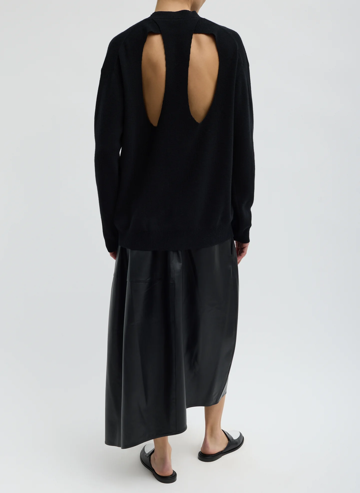 Leather Asymmetrical Balloon Skirt - Image 6