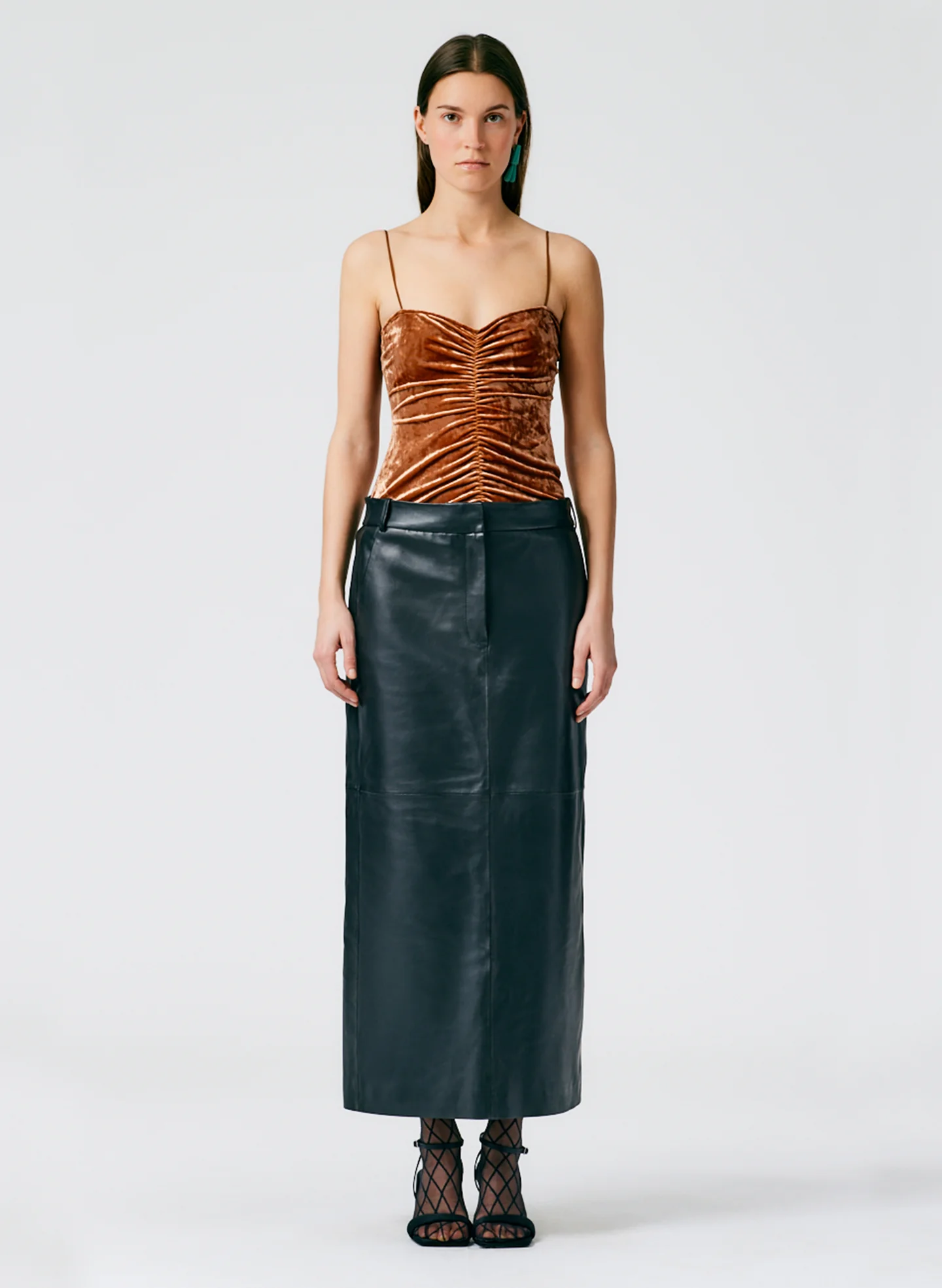 Leather Maxi Trouser Skirt - Image 2