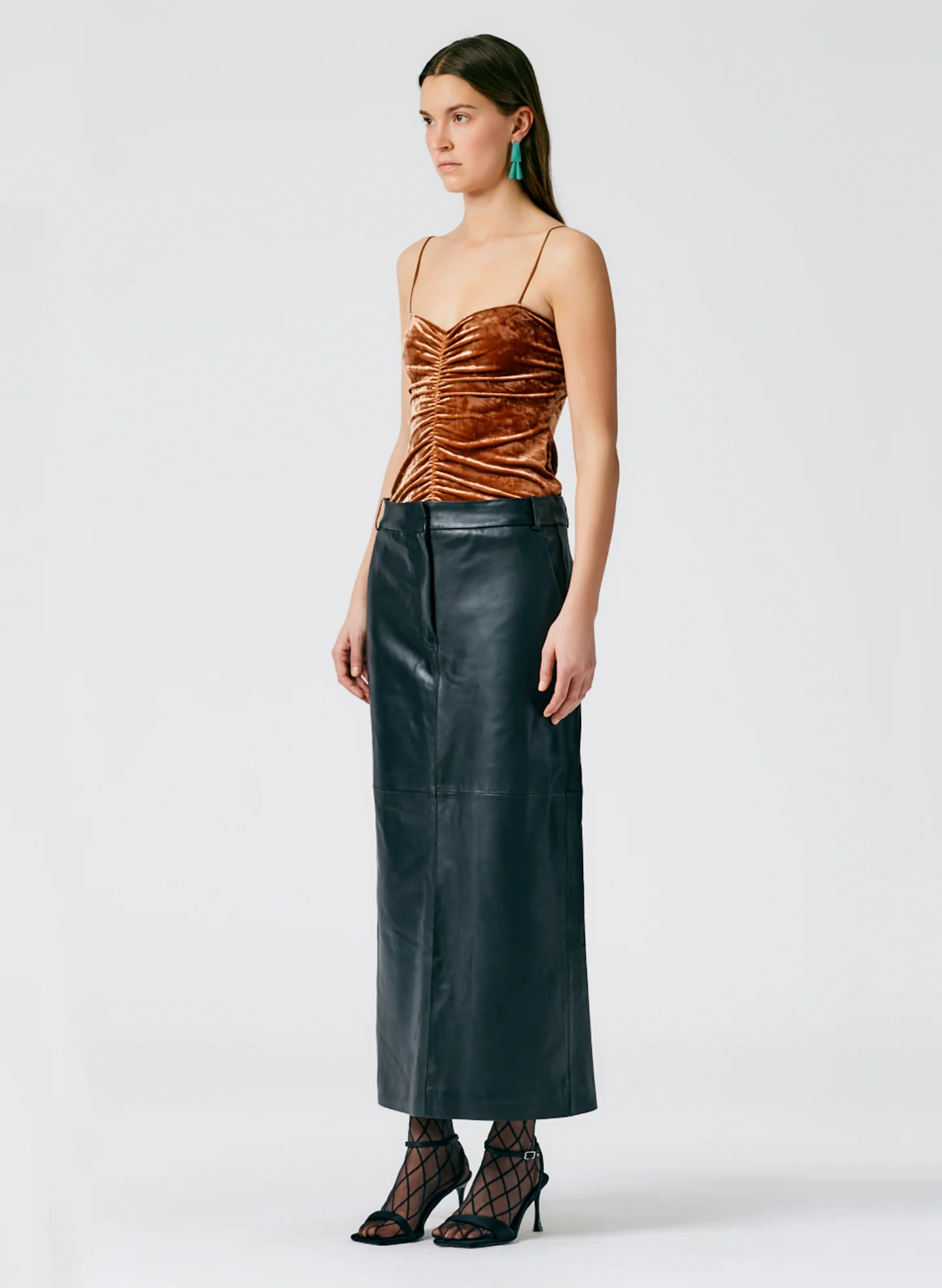 Leather Maxi Trouser Skirt - Image 3