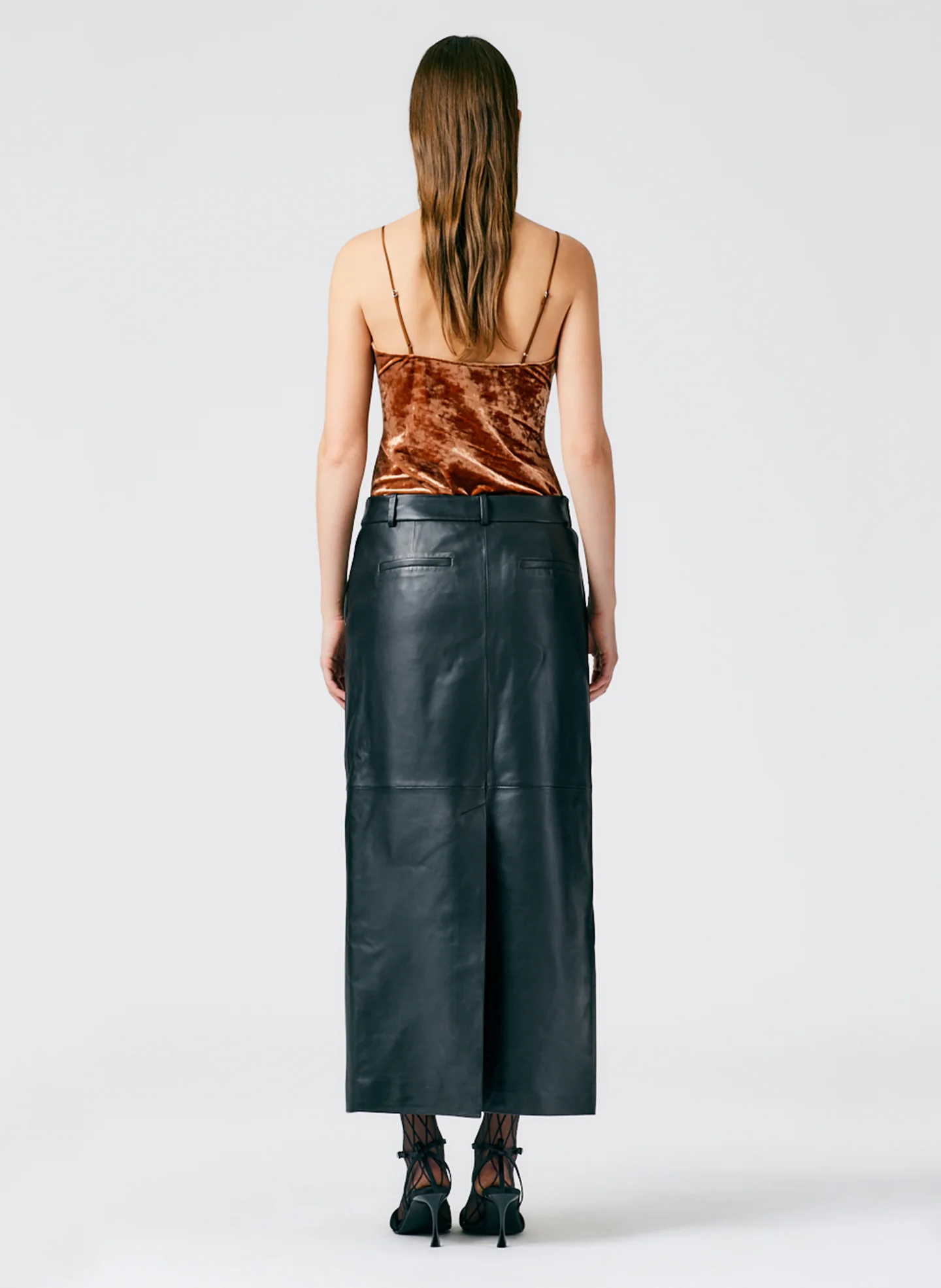 Leather Maxi Trouser Skirt - Image 4