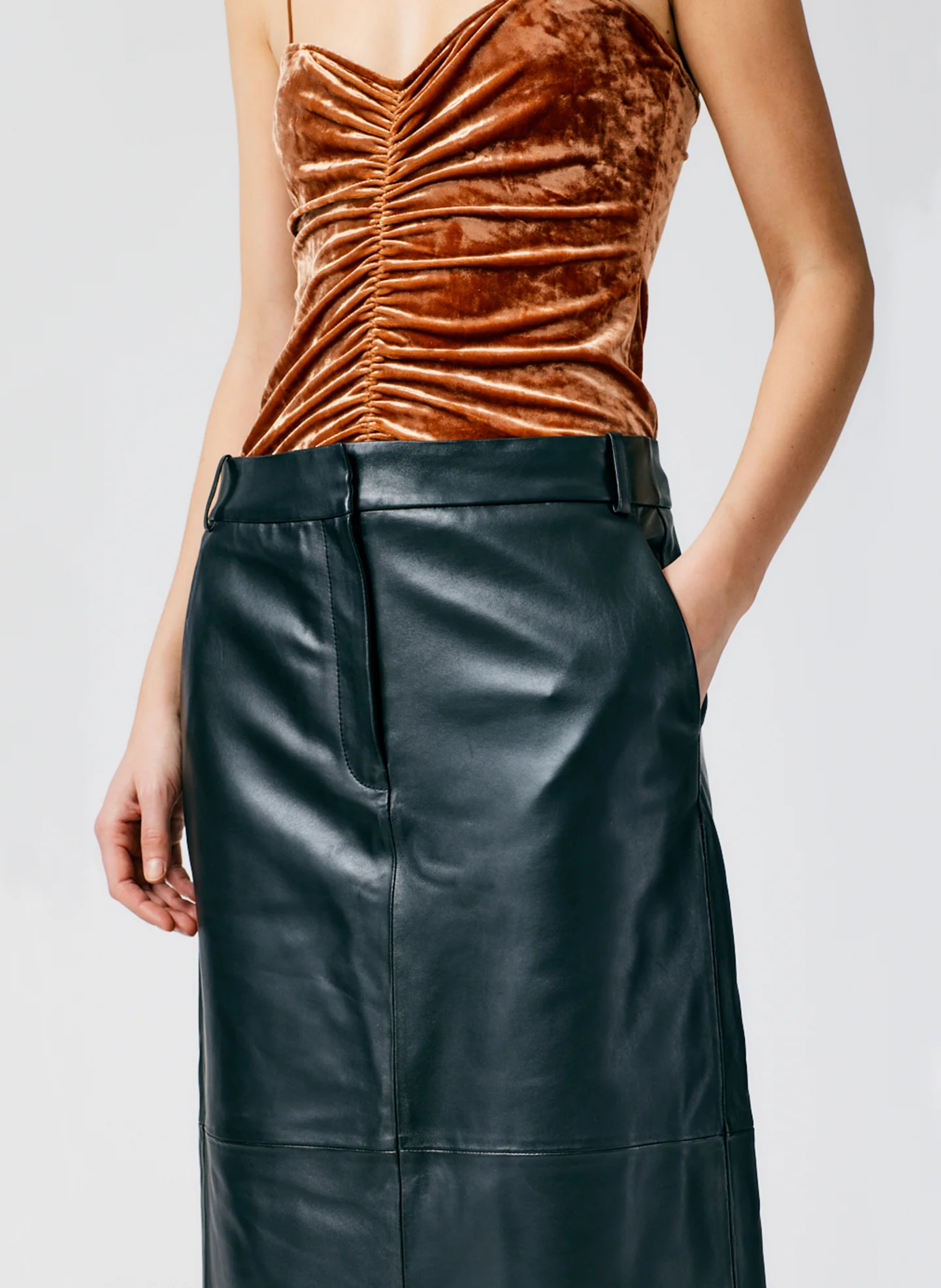 Leather Maxi Trouser Skirt - Image 5
