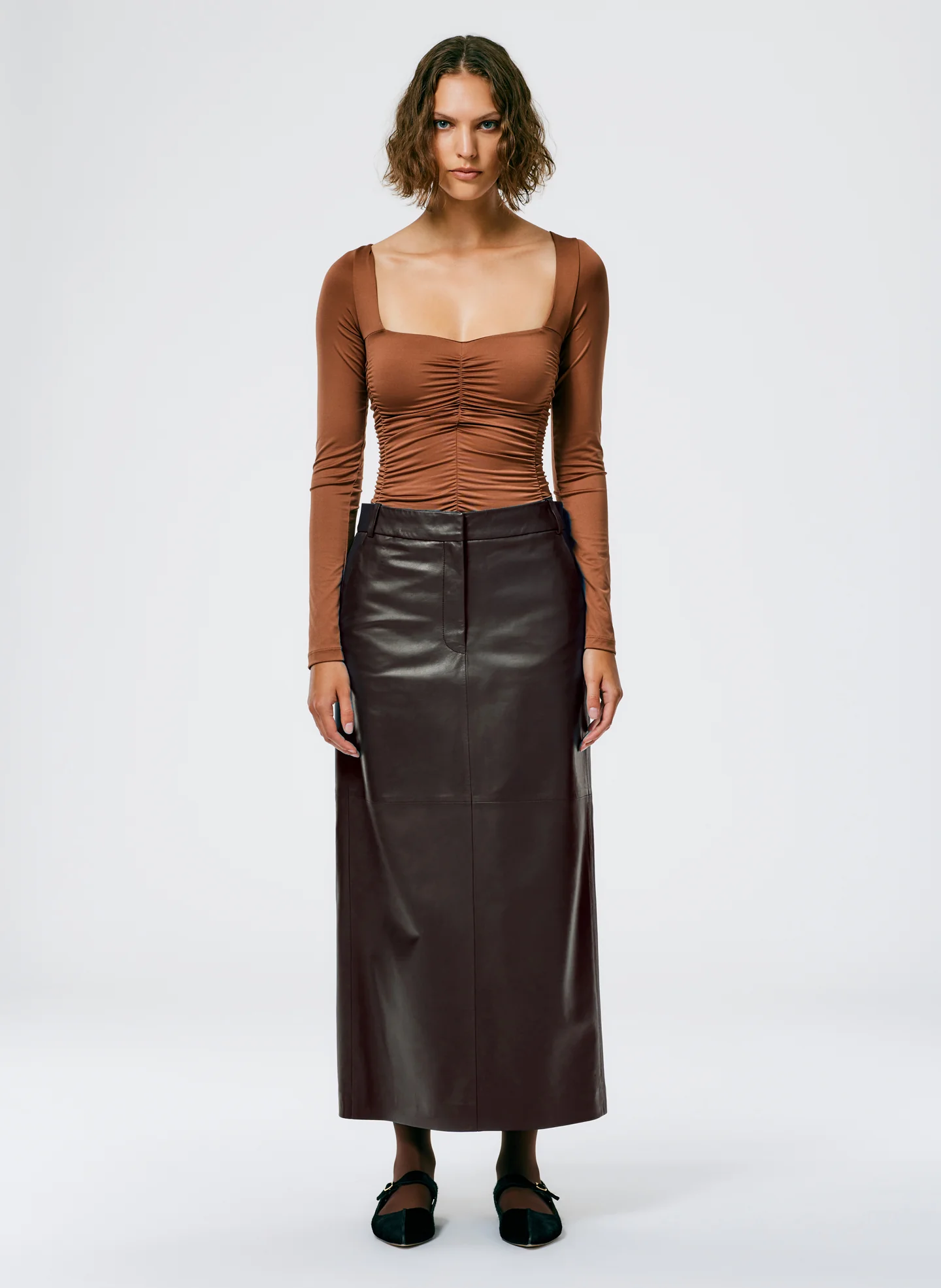 Leather Maxi Trouser Skirt - Image 6