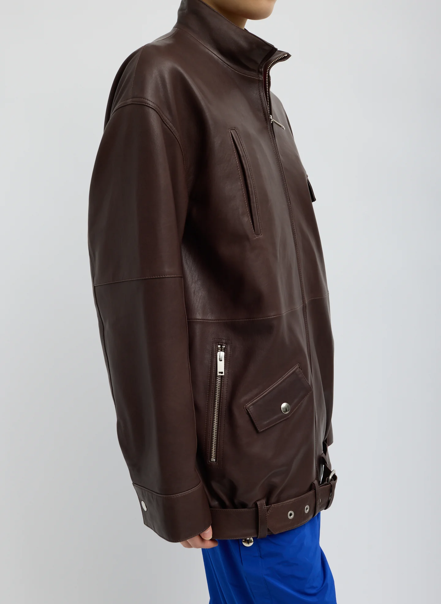 Leather Moto Bomber - Image 3