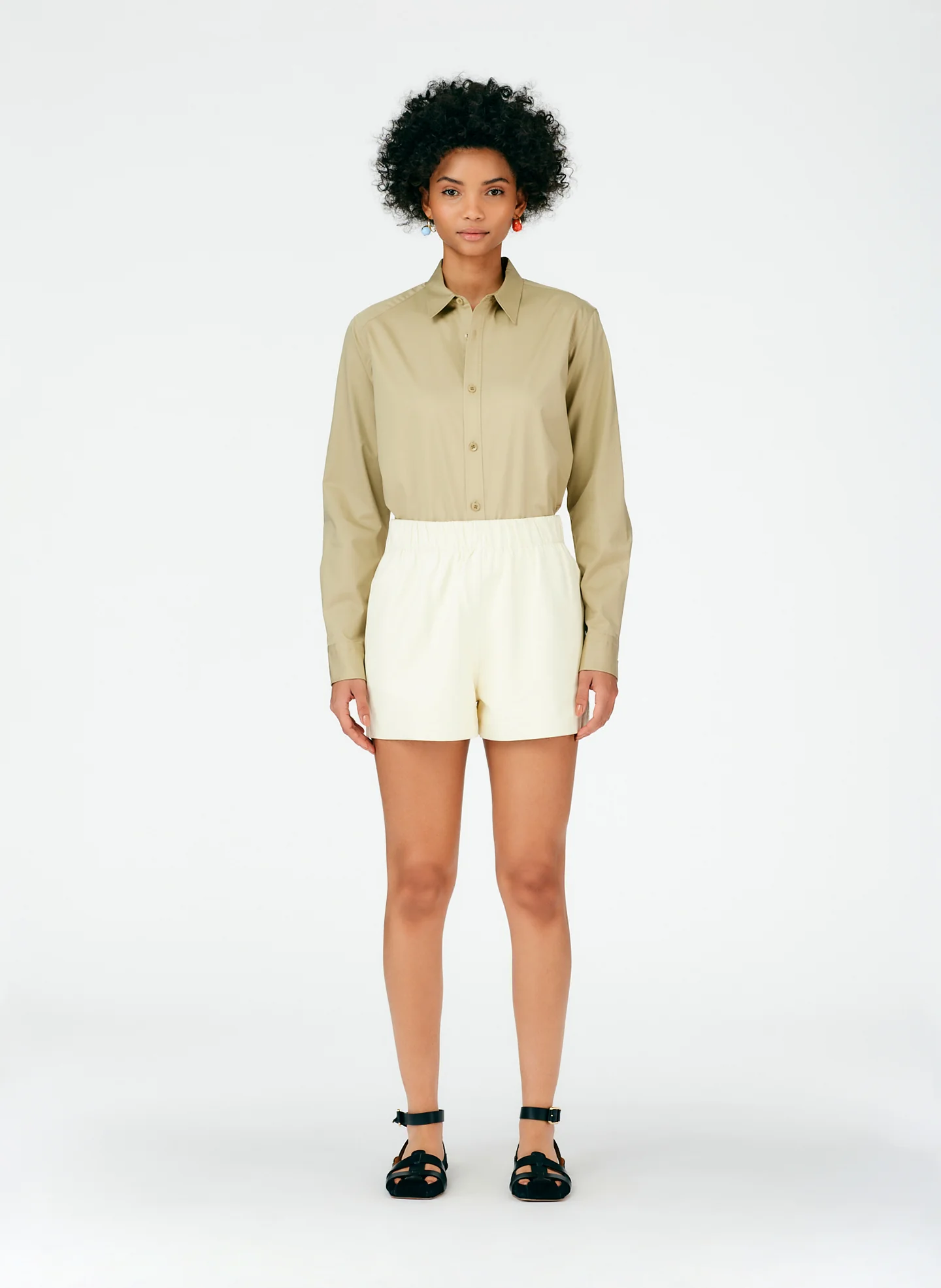 Leather Pull On Shorts - Image 7