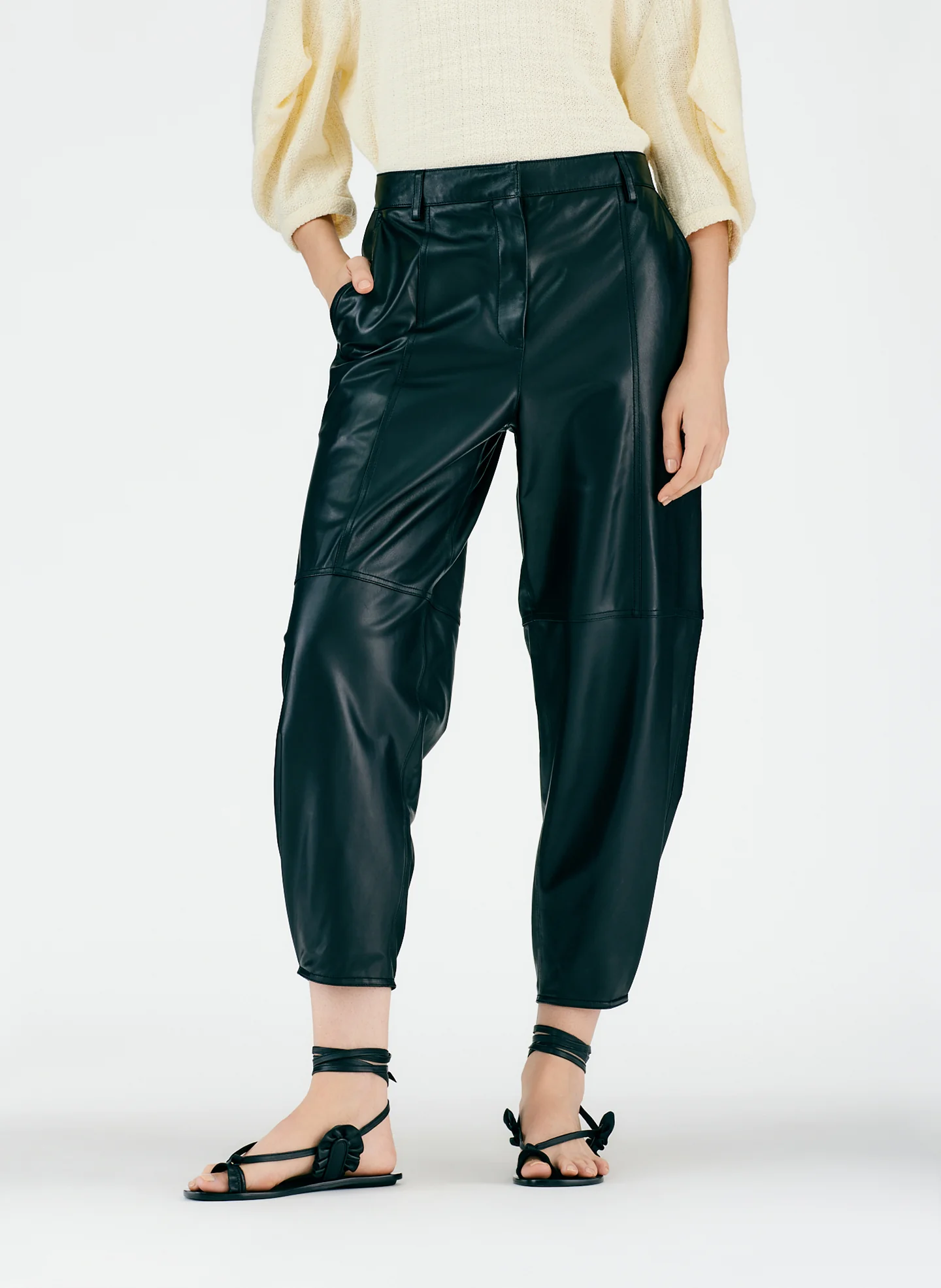 Leather Sculpted Pant - Image 7